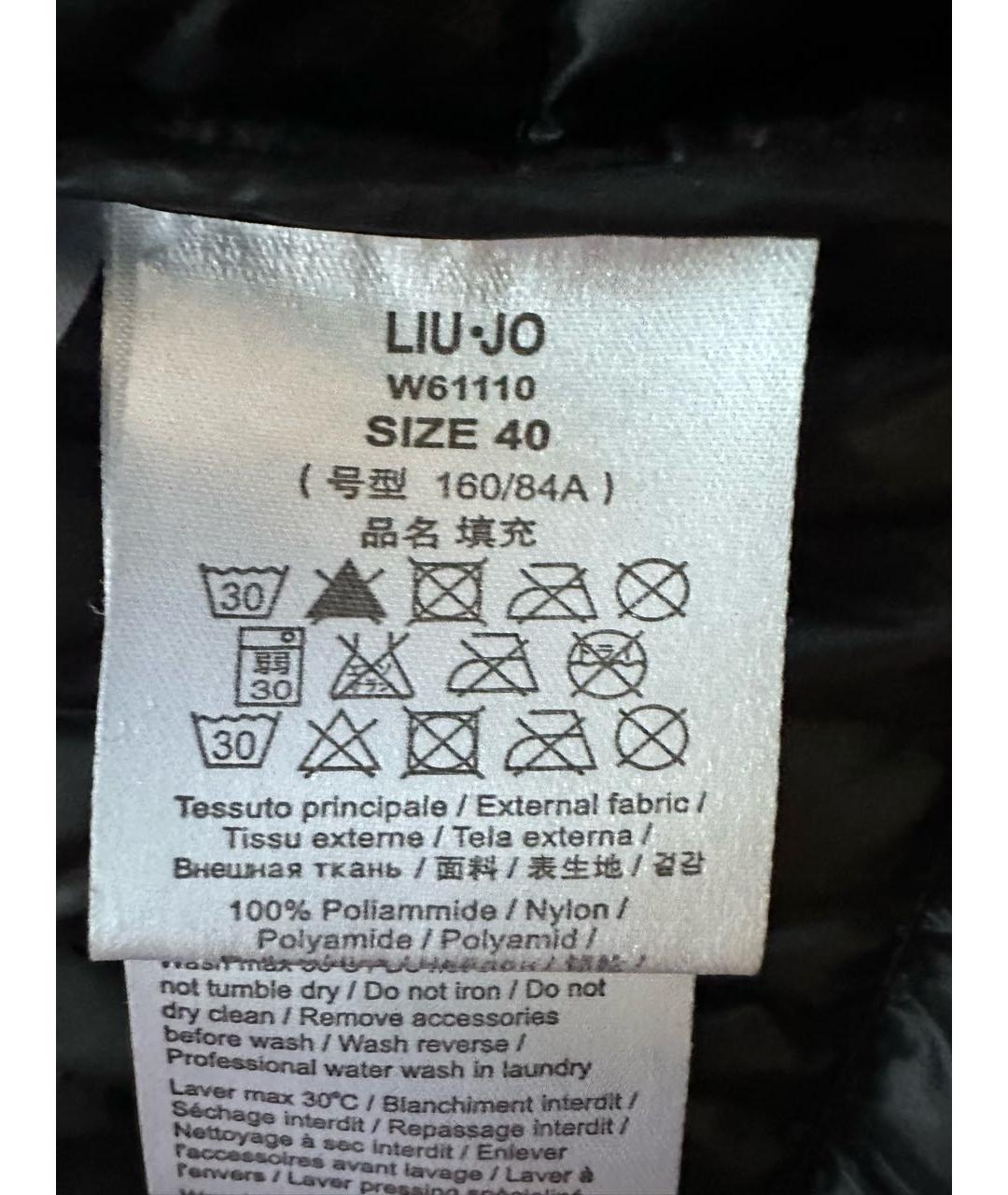 LIU JO Черная полиэстеровая куртка, фото 5