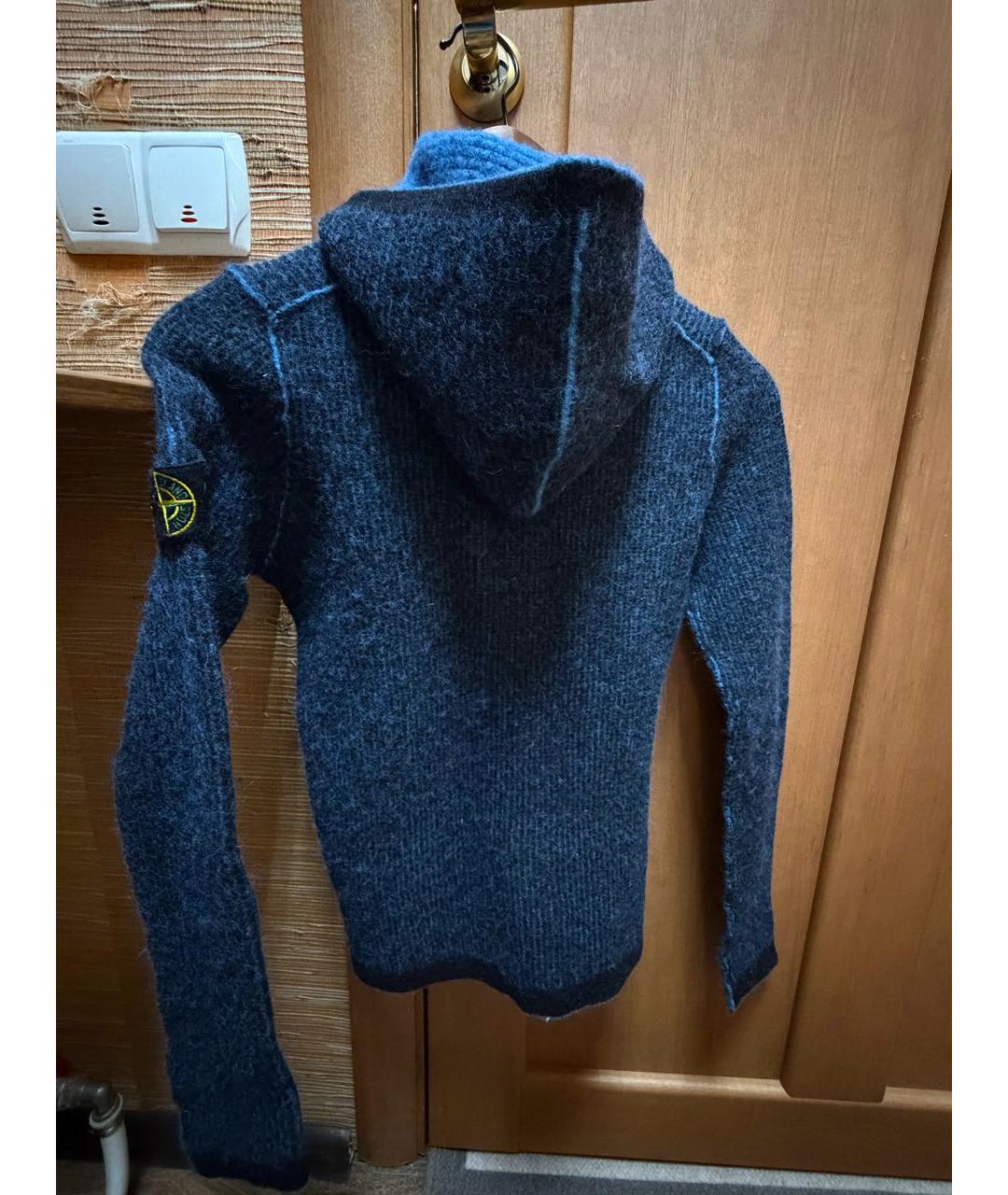 STONE ISLAND Синий шерстяной жакет / жилет, фото 2