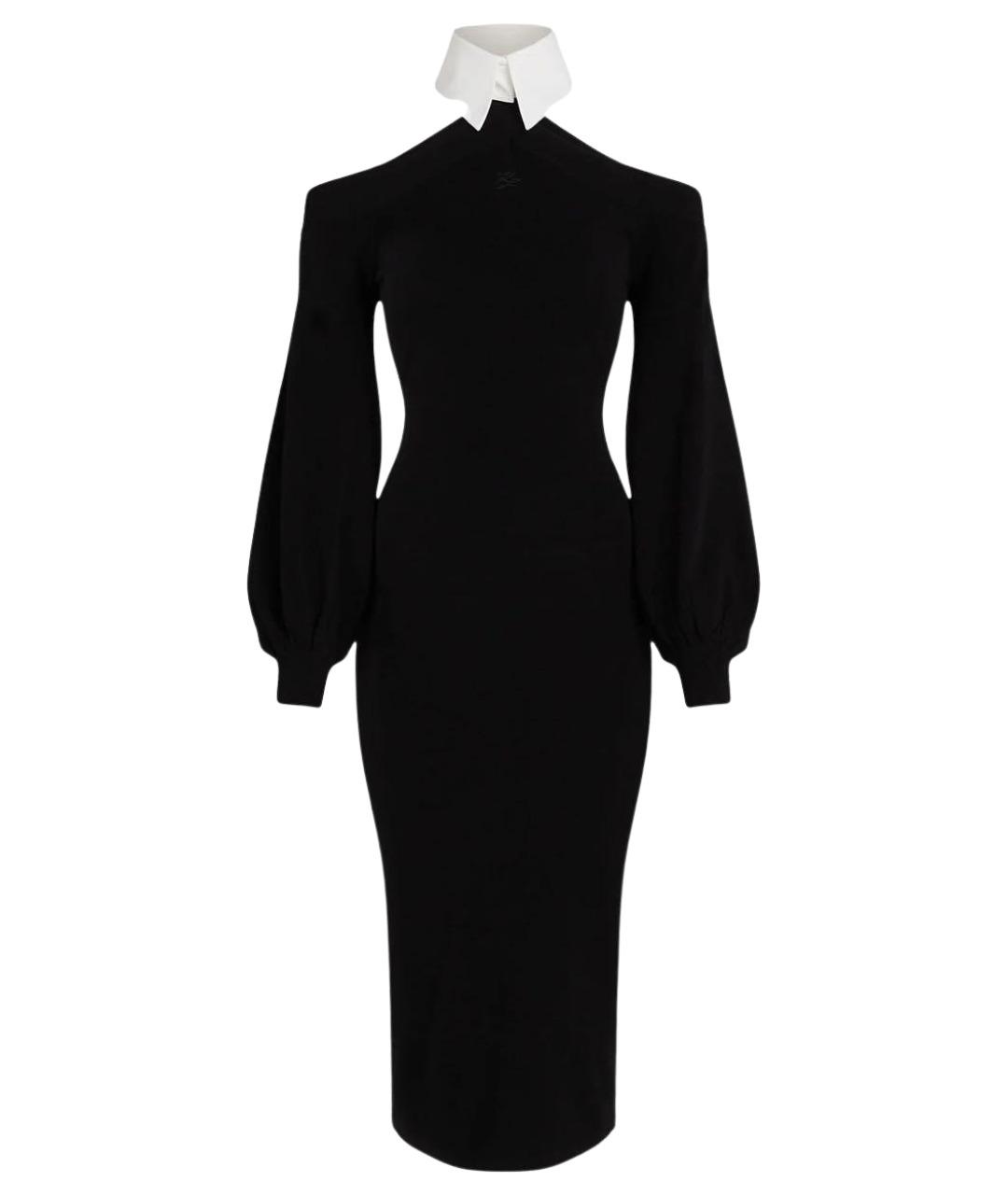 KARL LAGERFELD Черное вискозное повседневное платье, фото 1