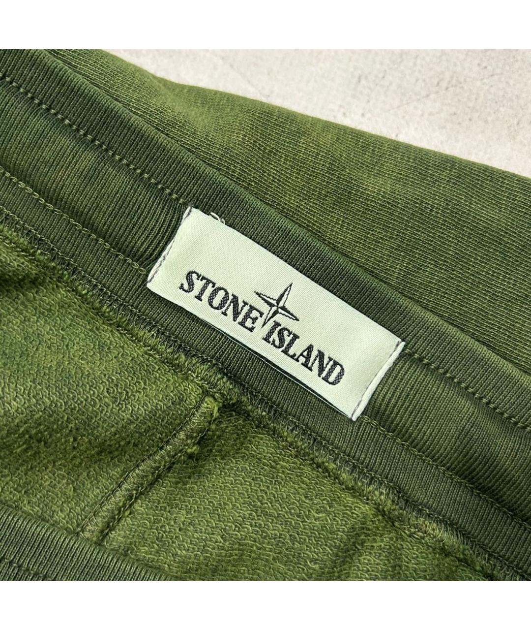 STONE ISLAND Зеленые хлопковые шорты, фото 4