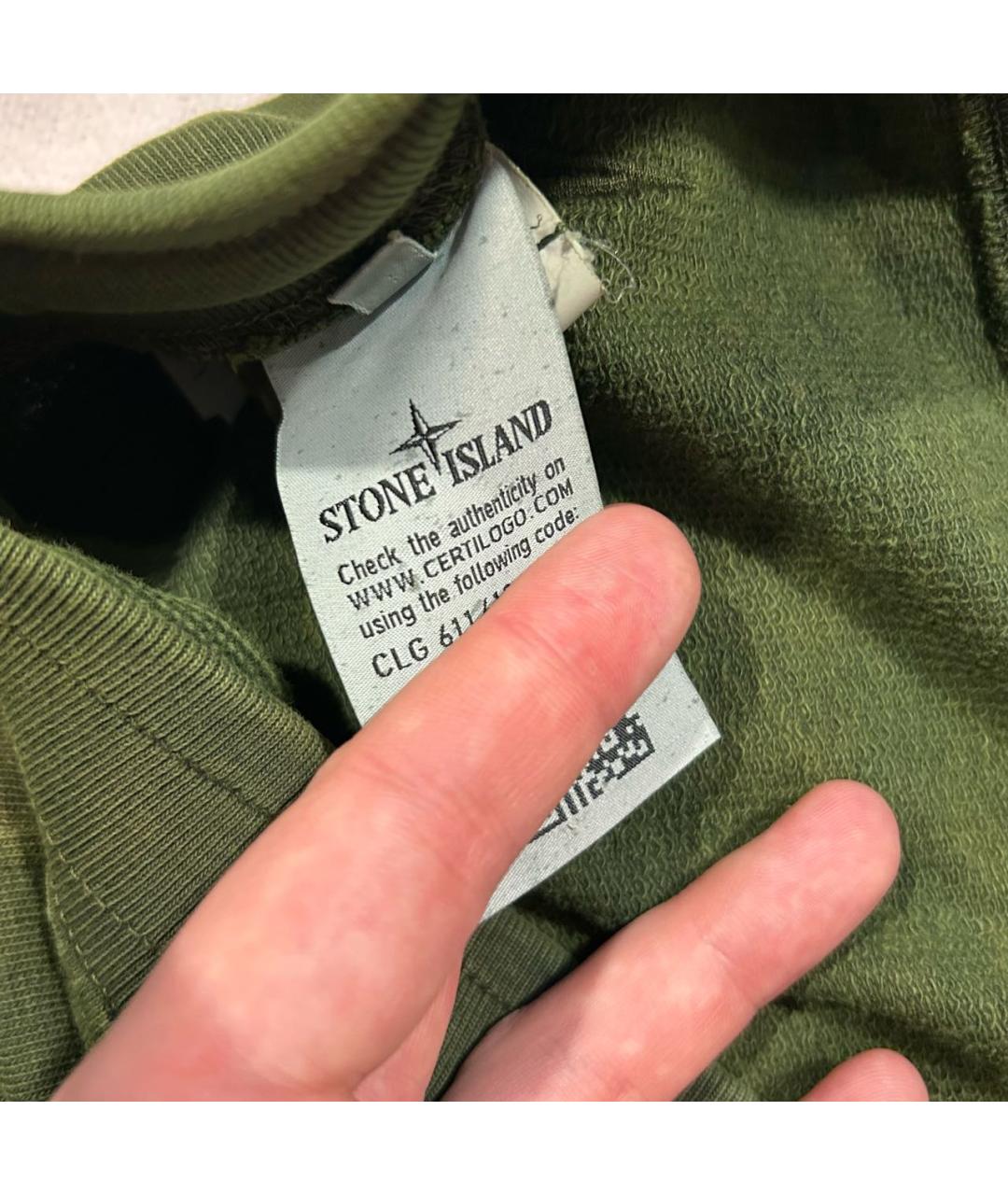 STONE ISLAND Зеленые хлопковые шорты, фото 5