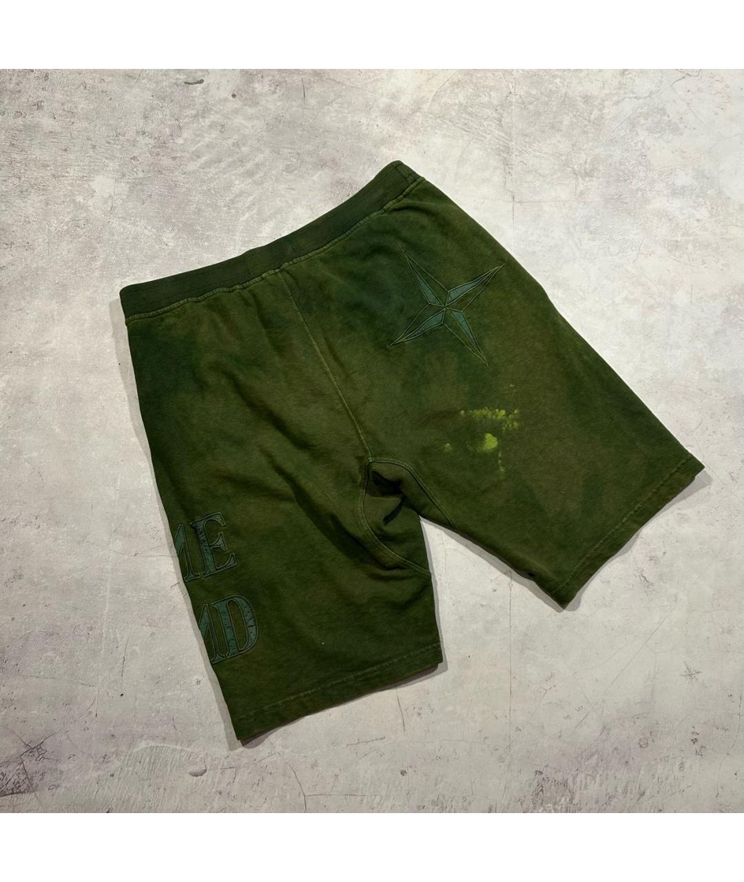 STONE ISLAND Зеленые хлопковые шорты, фото 2