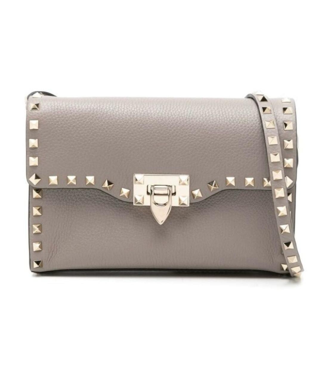 VALENTINO Серая кожаная сумка через плечо, фото 1