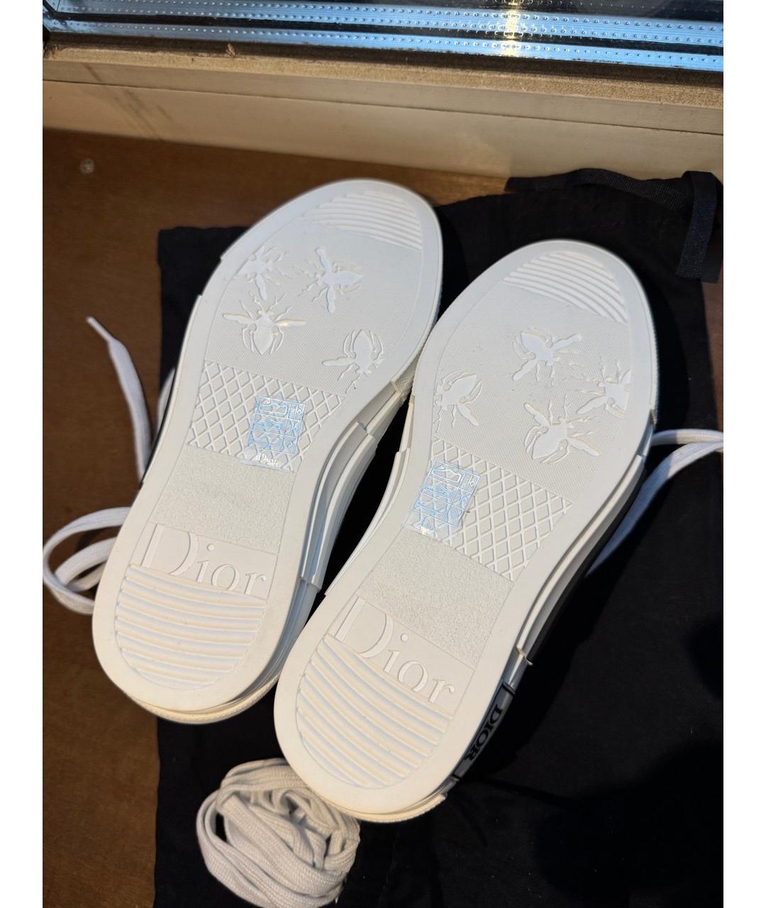 CHRISTIAN DIOR Белые бархатные кроссовки, фото 3