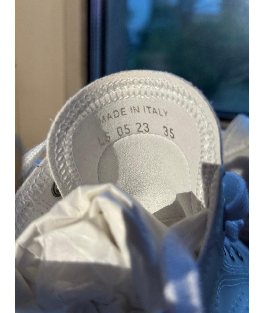 CHRISTIAN DIOR Белые бархатные кроссовки, фото 5
