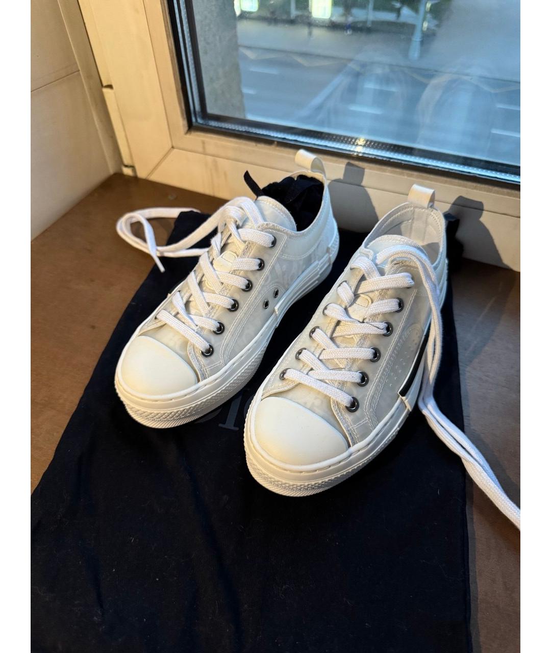 CHRISTIAN DIOR Белые бархатные кроссовки, фото 2