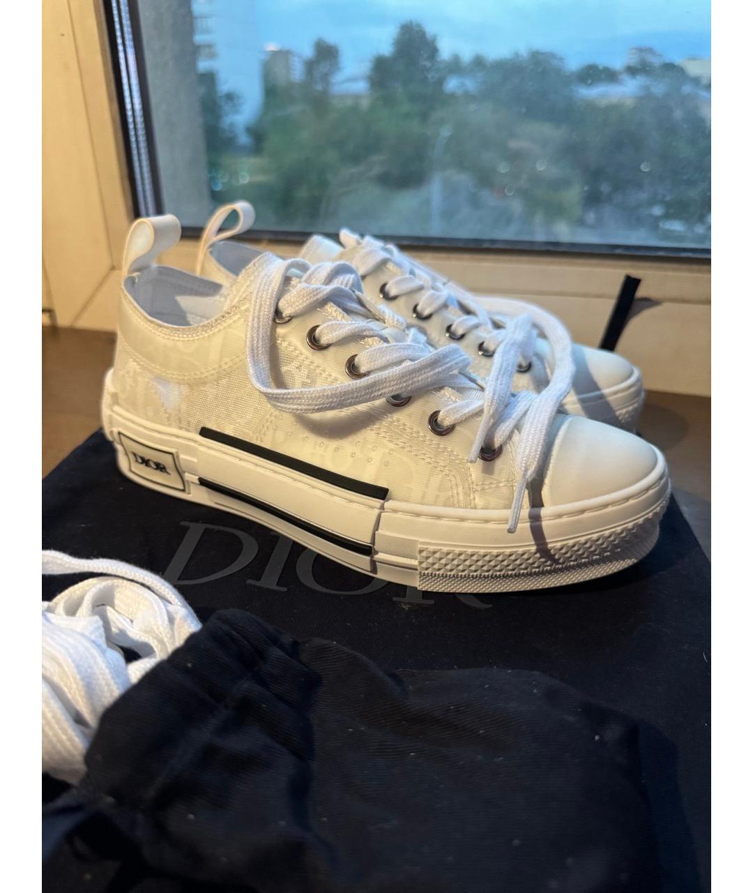 CHRISTIAN DIOR Белые бархатные кроссовки, фото 6