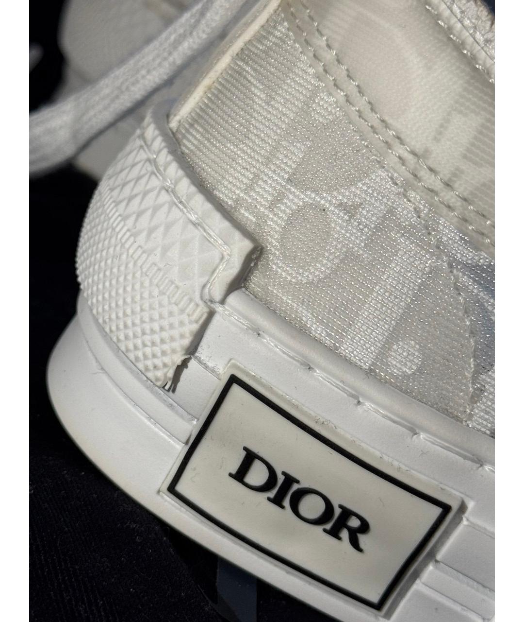 CHRISTIAN DIOR Белые бархатные кроссовки, фото 4