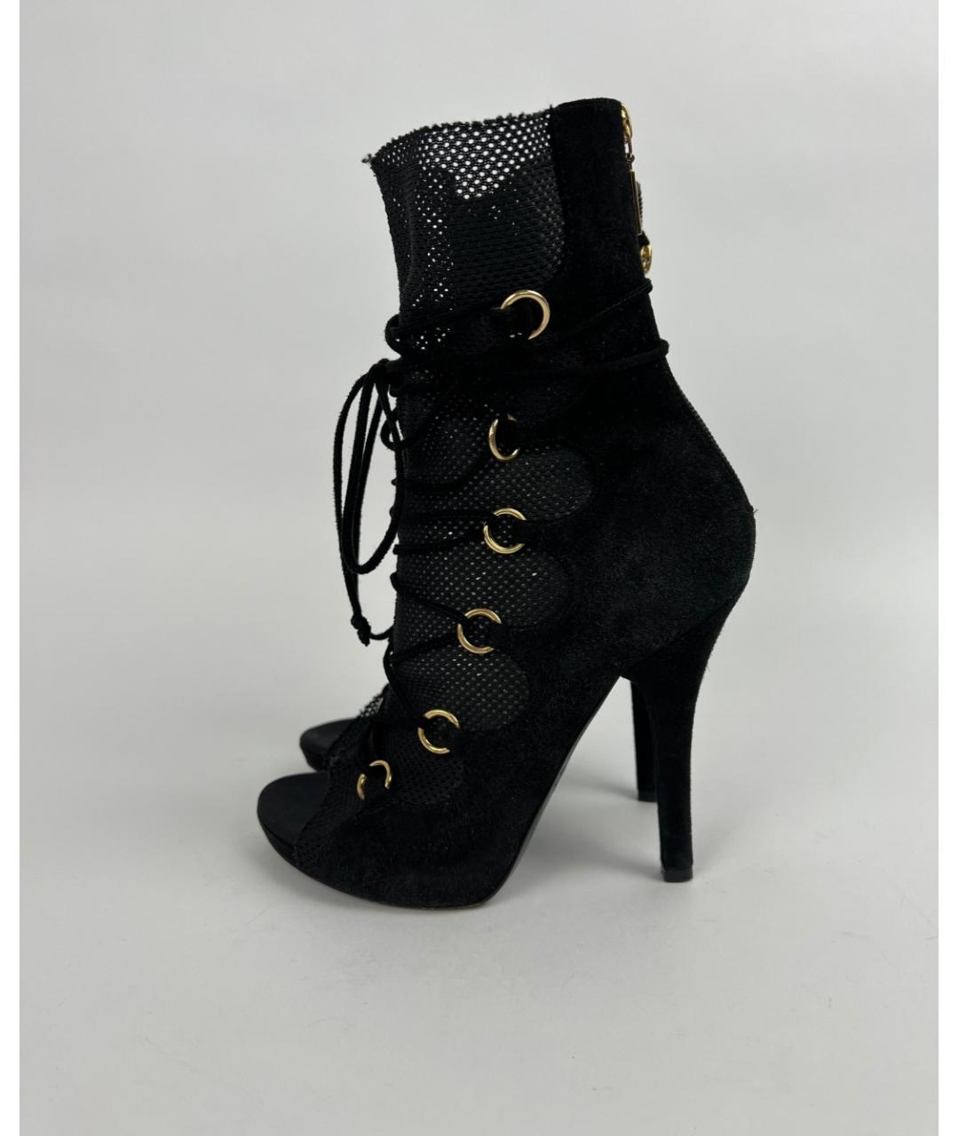 DOLCE&GABBANA Черные текстильные ботинки, фото 3