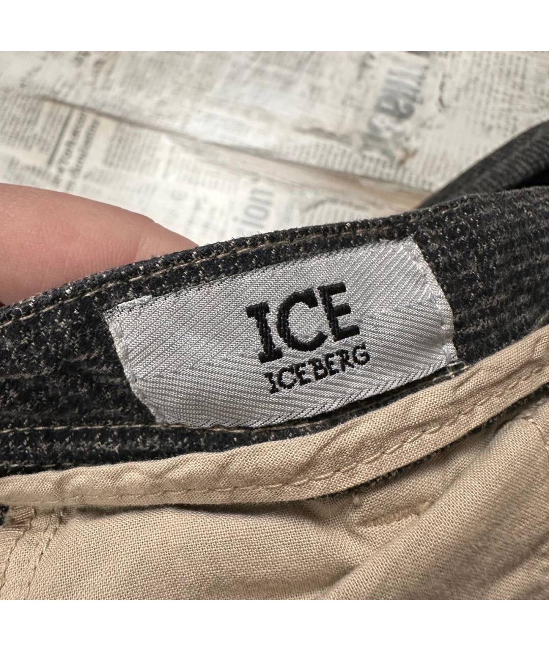 ICEBERG Коричневые хлопковые повседневные брюки, фото 6