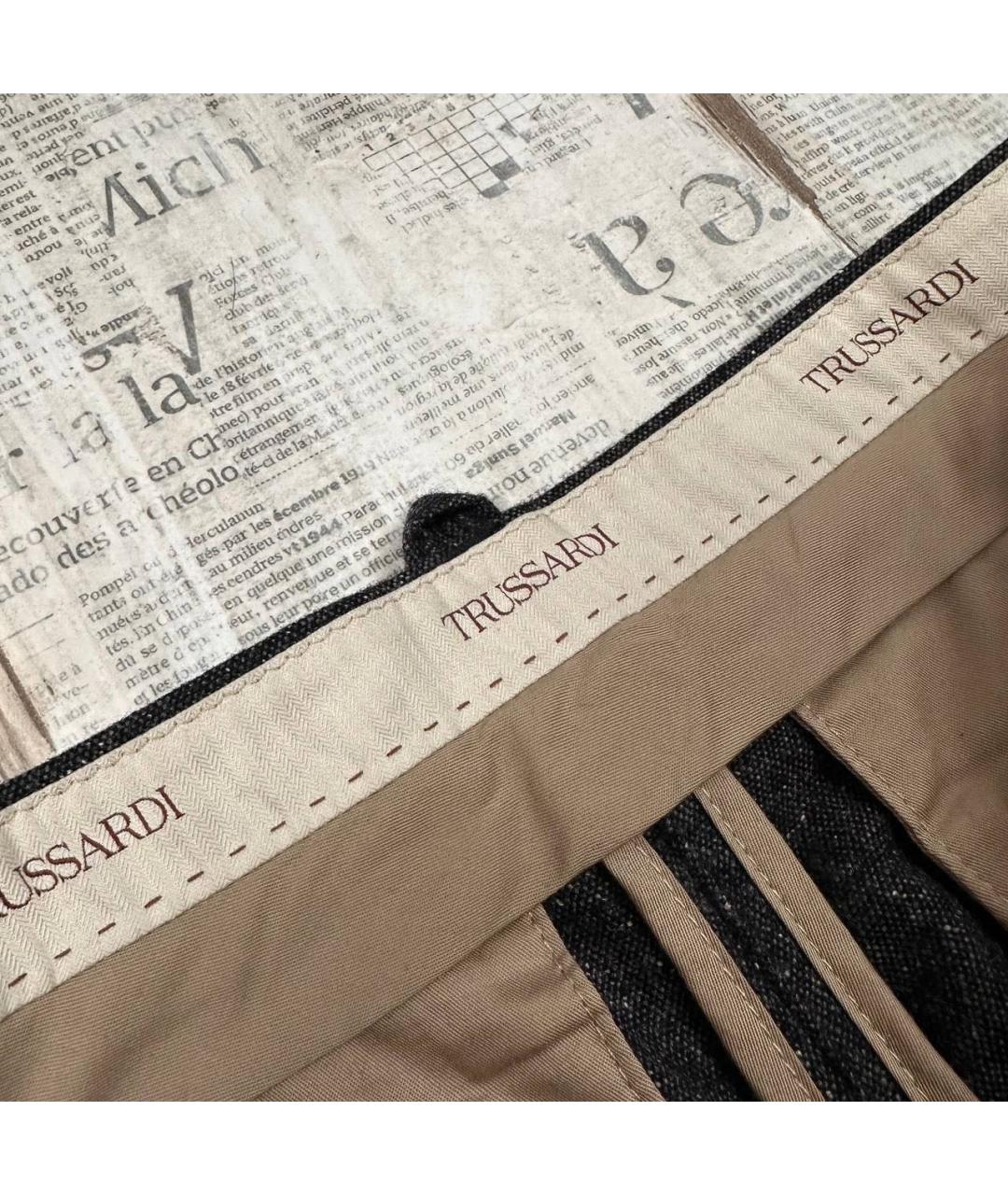 TRUSSARDI Коричневые повседневные брюки, фото 6