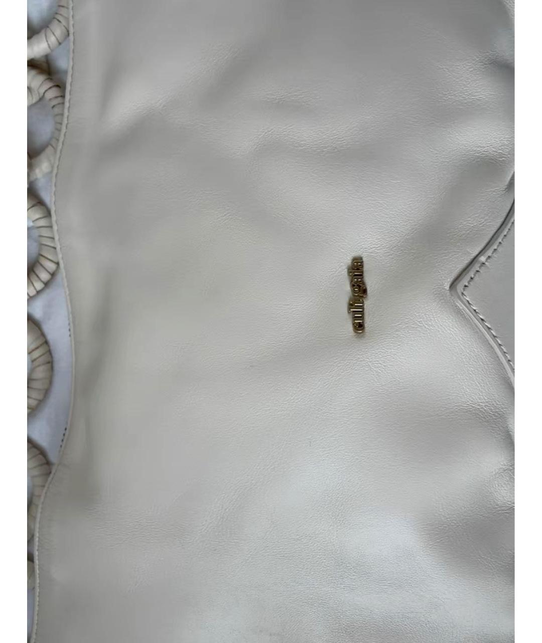 CULT GAIA Бежевая кожаная сумка с короткими ручками, фото 5