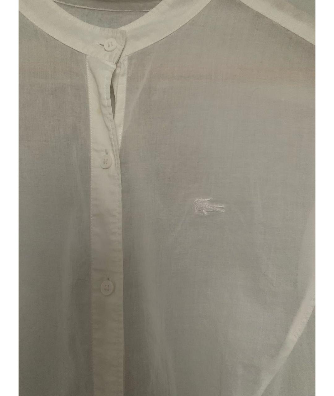 LACOSTE Белая хлопковая рубашка, фото 2