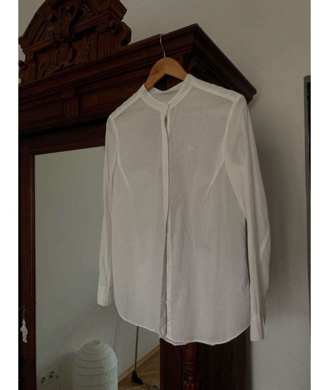 LACOSTE Белая хлопковая рубашка, фото 4