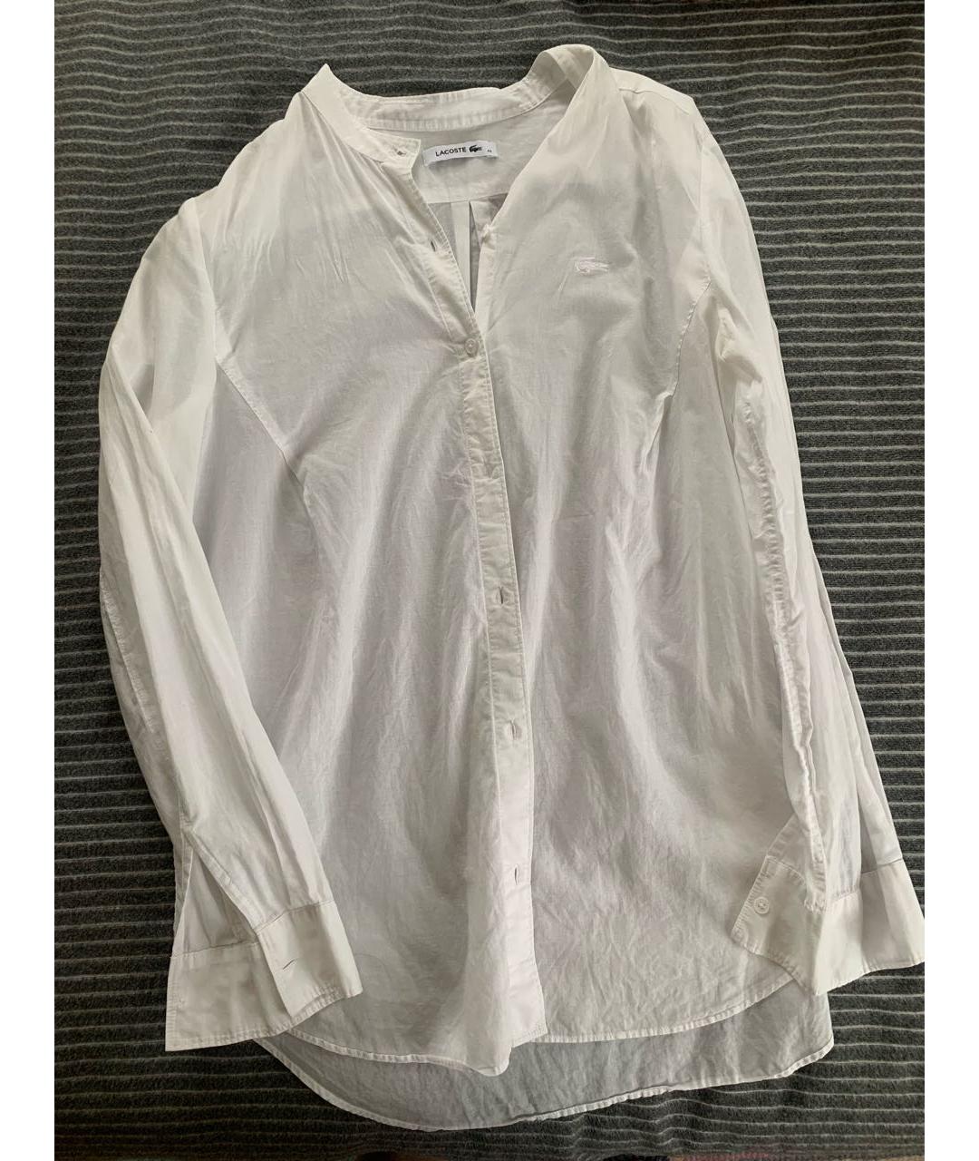 LACOSTE Белая хлопковая рубашка, фото 7
