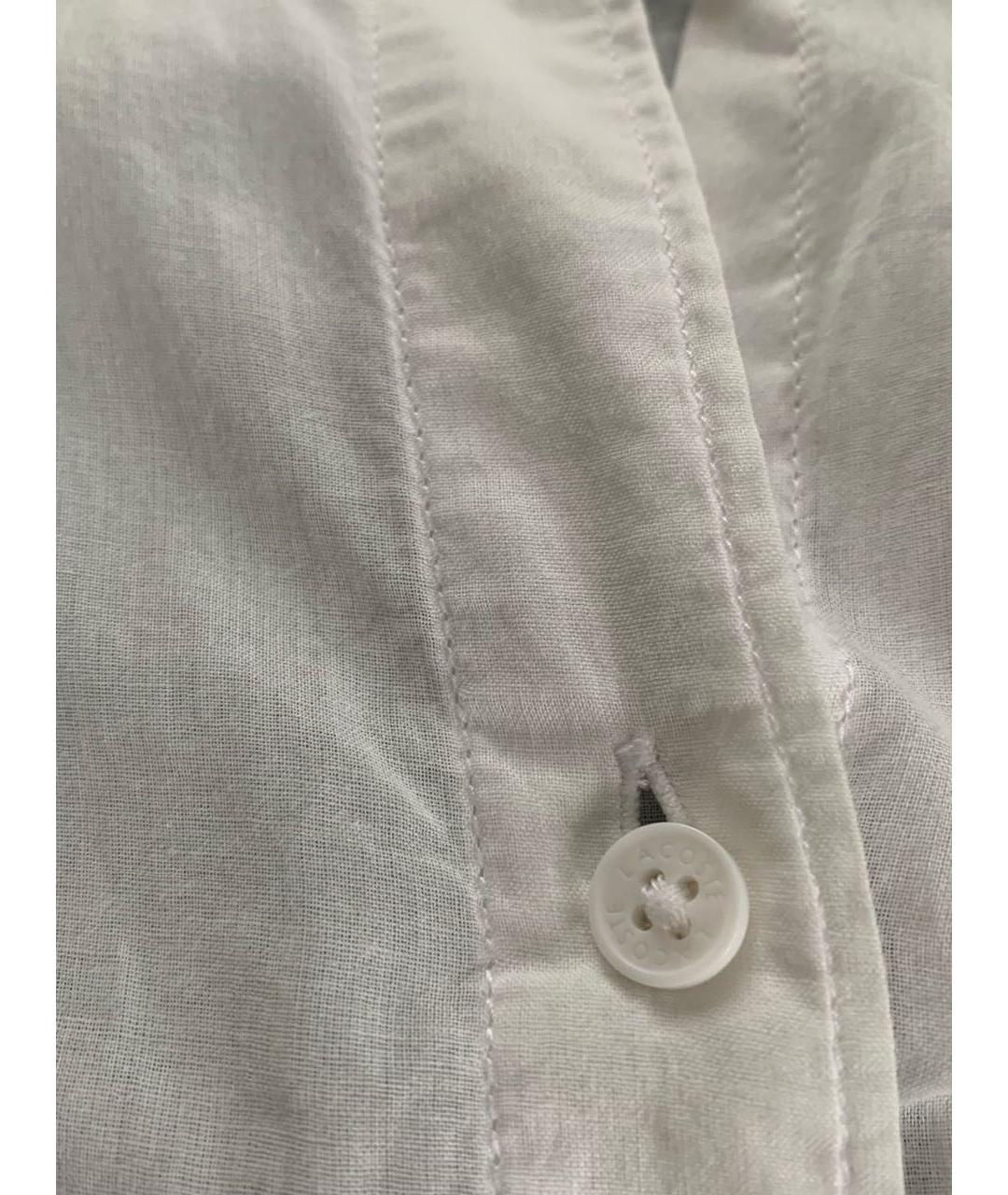 LACOSTE Белая хлопковая рубашка, фото 5