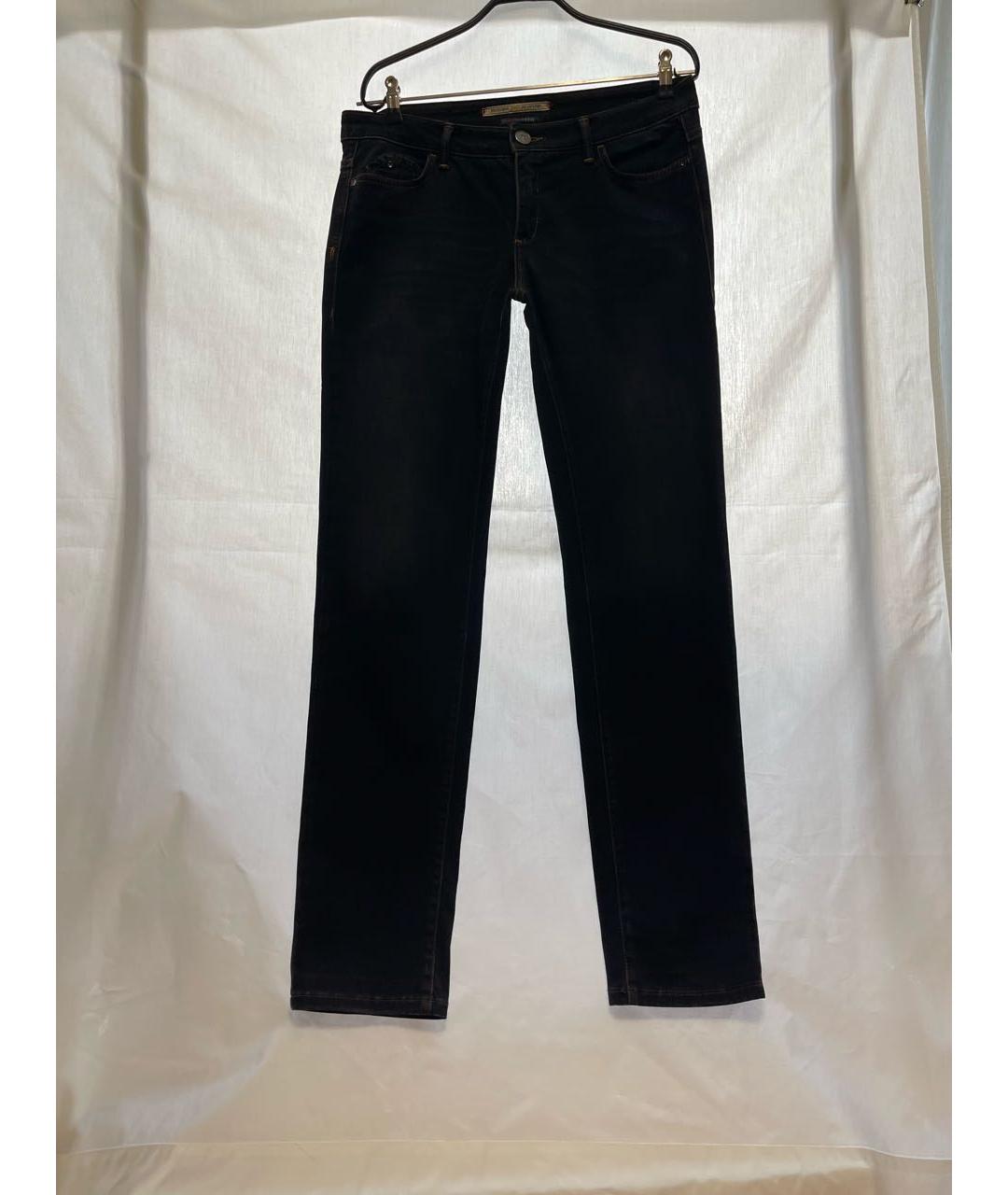 TRUSSARDI JEANS Темно-синие хлопко-эластановые джинсы слим, фото 2