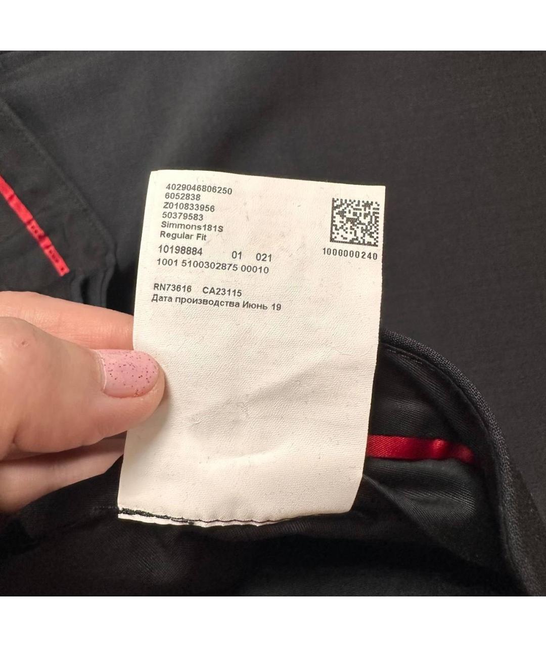 HUGO BOSS Черные классические брюки, фото 5