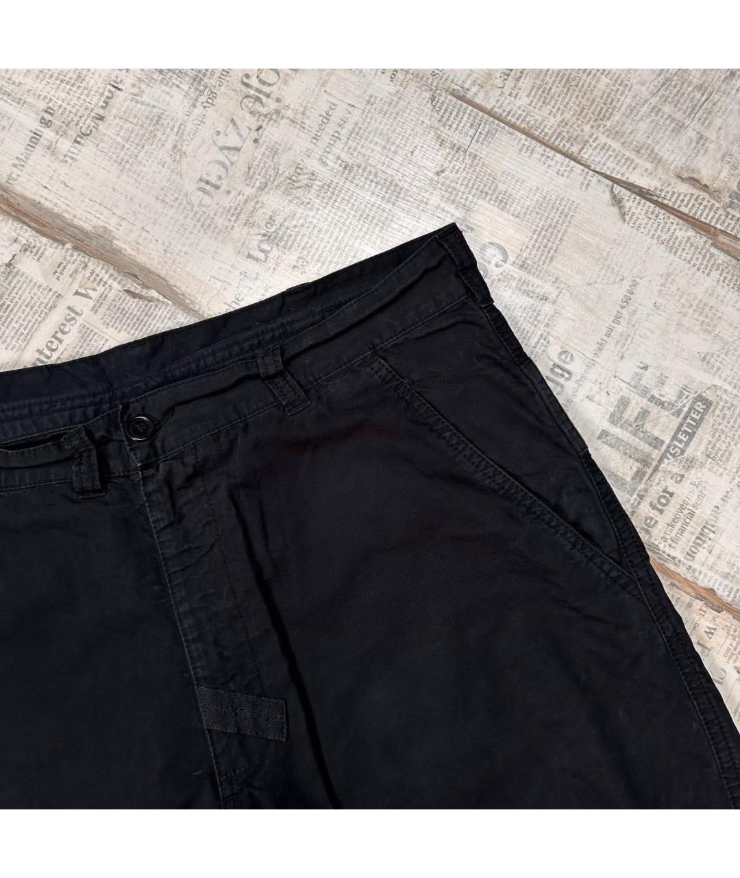 YOHJI YAMAMOTO Черные хлопковые повседневные брюки, фото 2