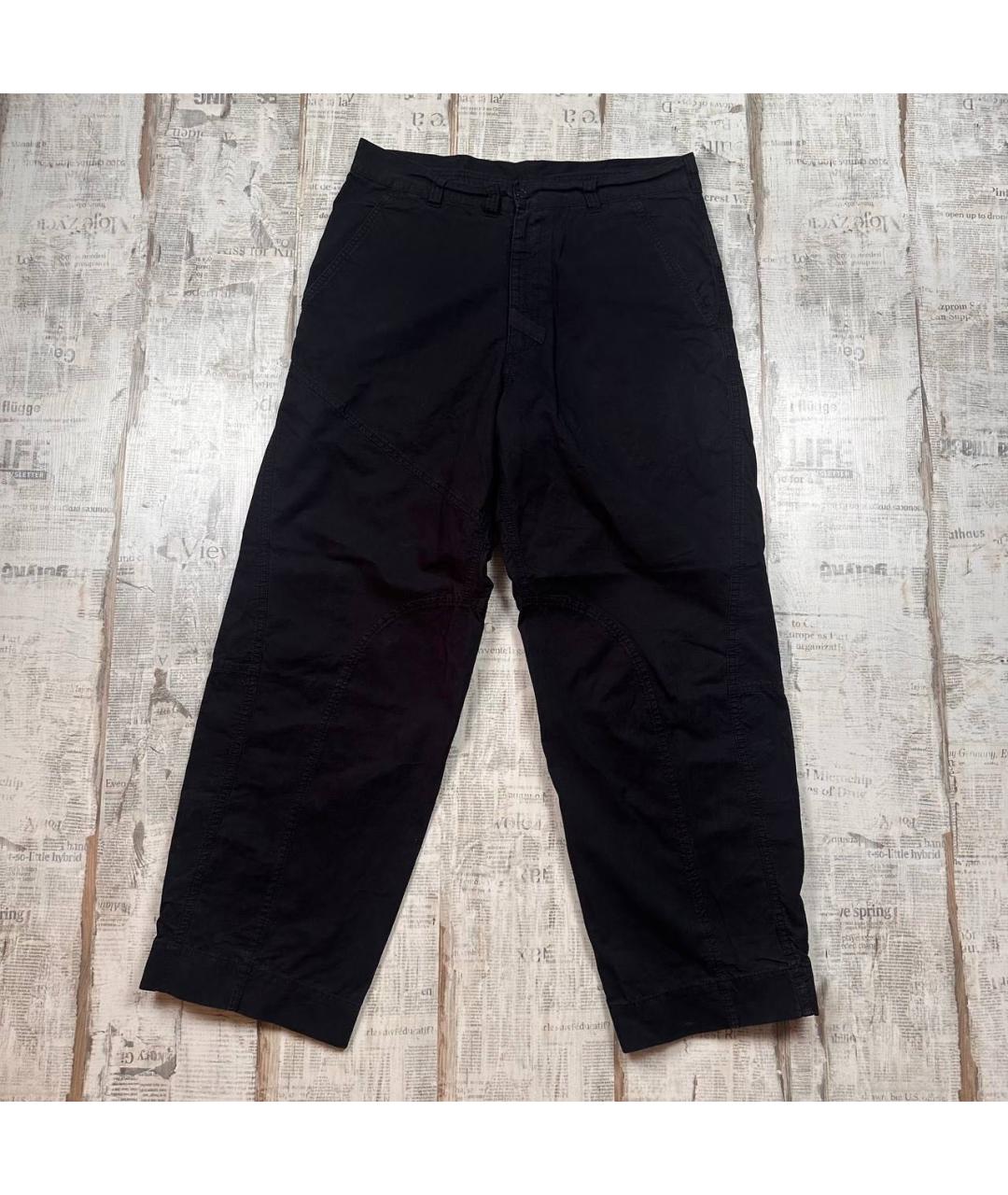 YOHJI YAMAMOTO Черные хлопковые повседневные брюки, фото 9