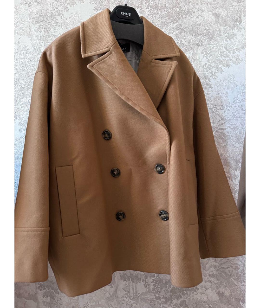 MARELLA Коричневое шерстяное пальто, фото 4