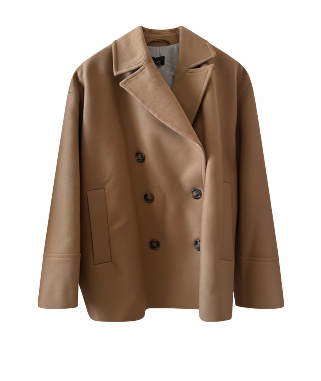 MARELLA Коричневое шерстяное пальто, фото 1