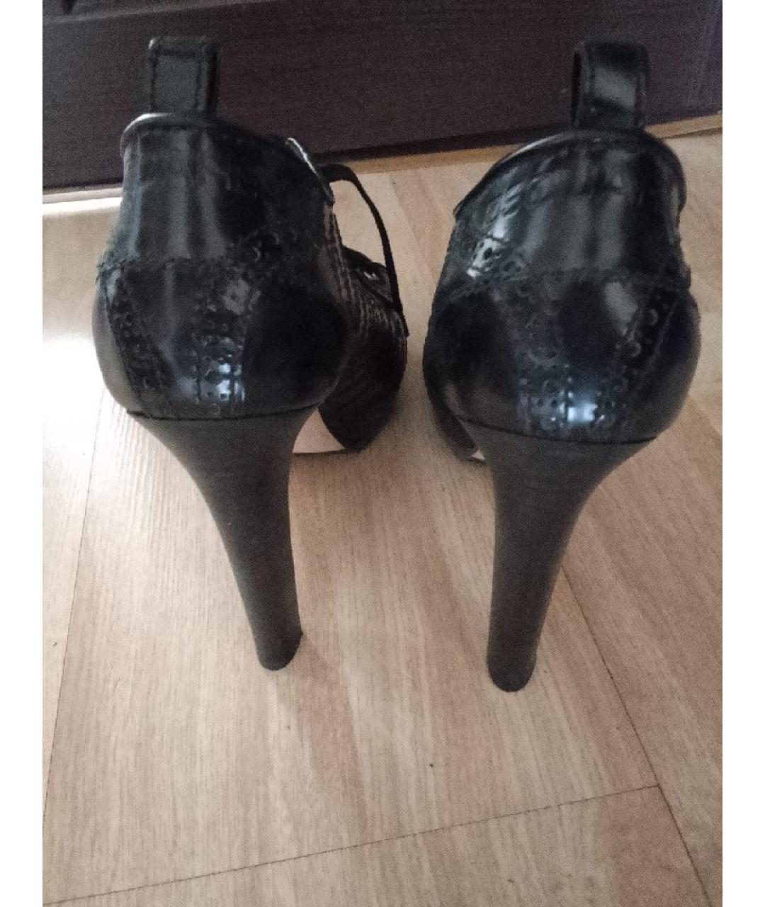 DSQUARED2 Черные кожаные туфли, фото 4