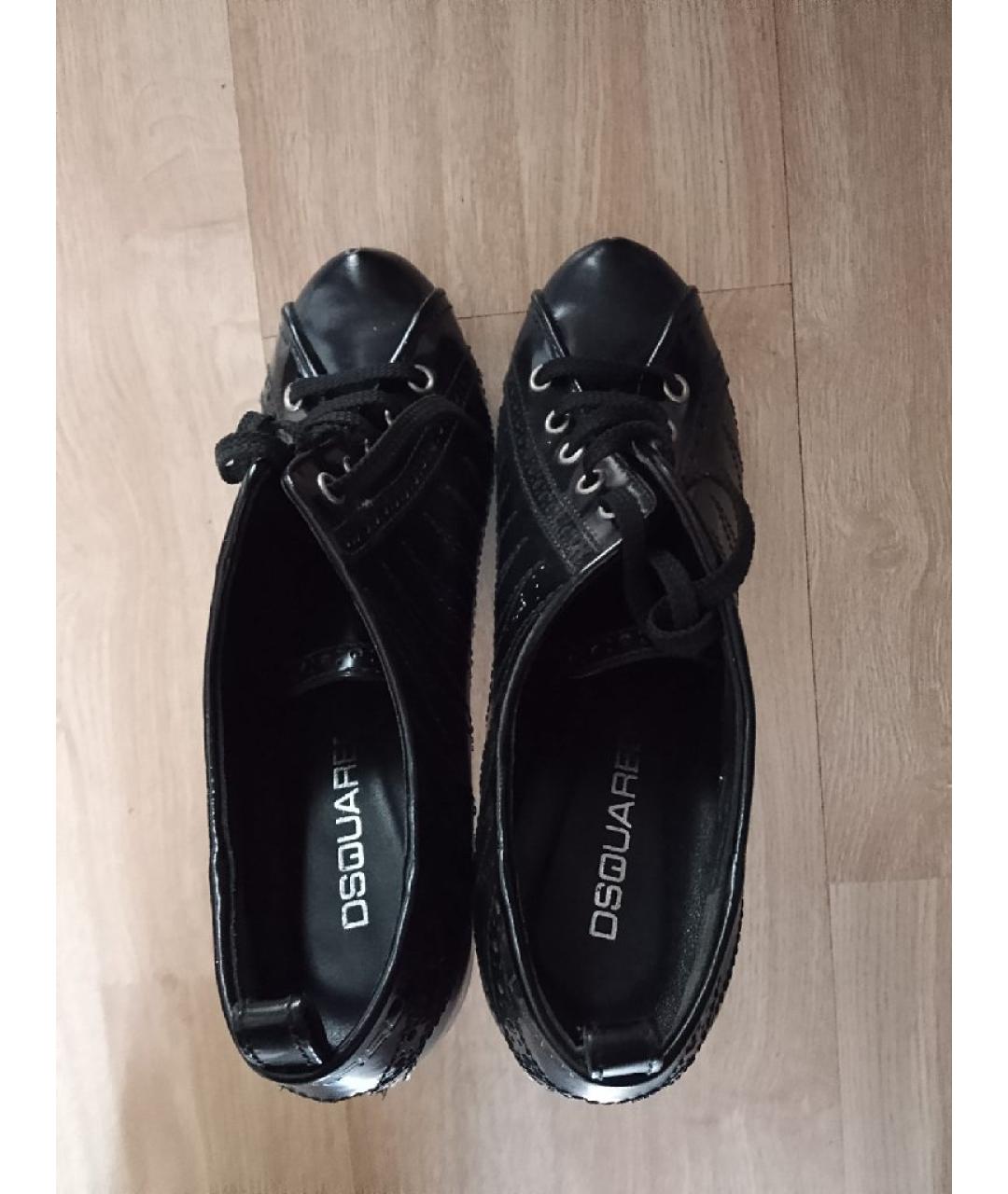 DSQUARED2 Черные кожаные туфли, фото 3