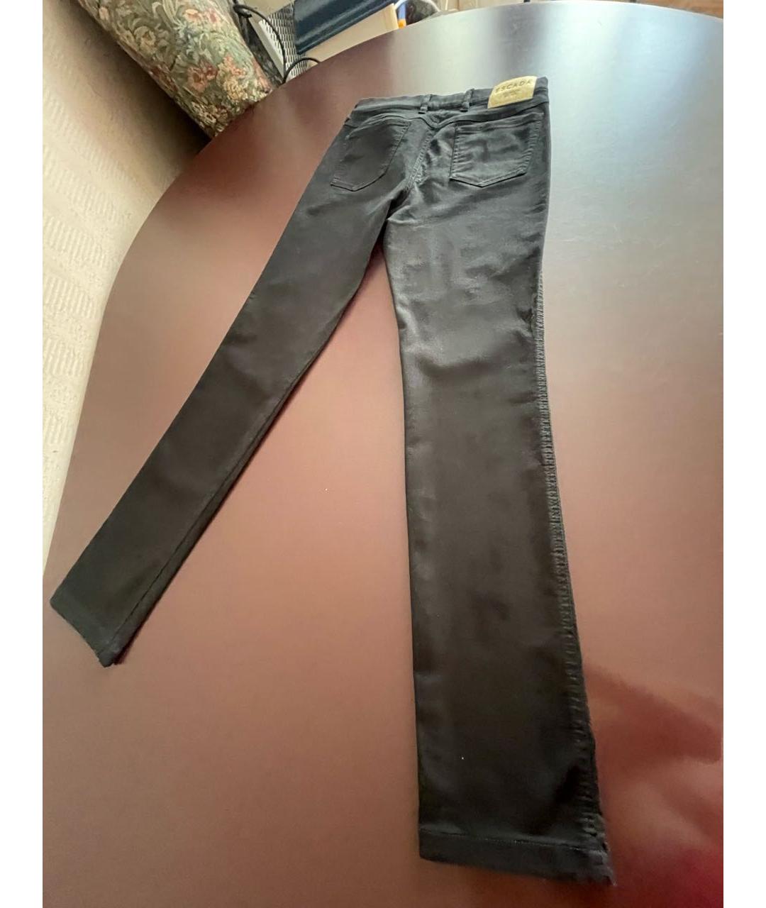 ESCADA Черные хлопко-эластановые прямые джинсы, фото 6