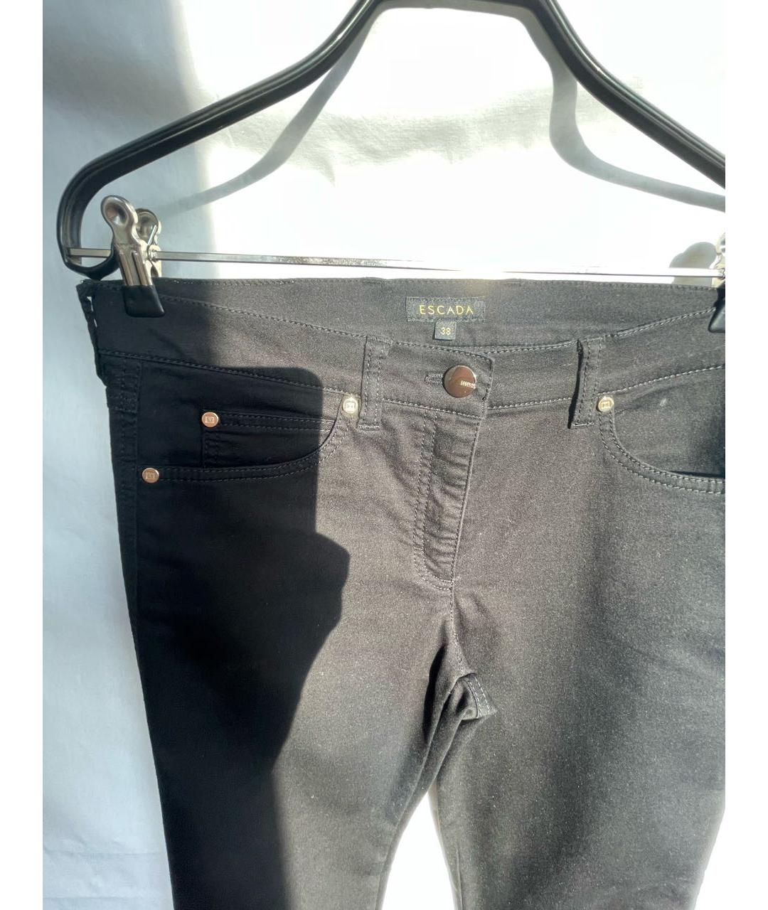 ESCADA Черные хлопко-эластановые прямые джинсы, фото 4