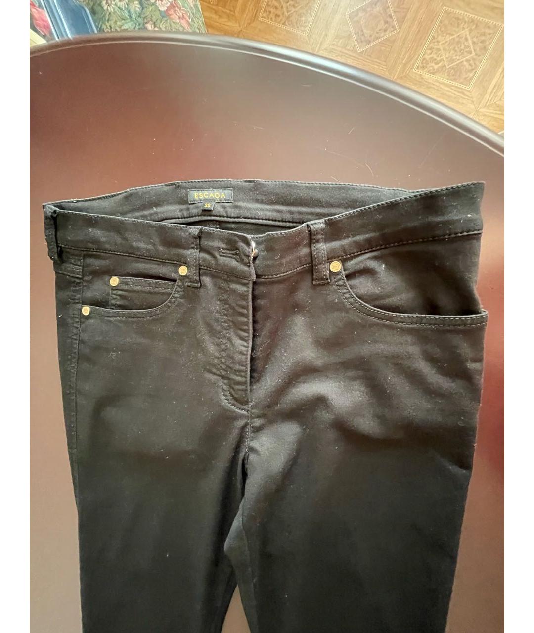 ESCADA Черные хлопко-эластановые прямые джинсы, фото 5