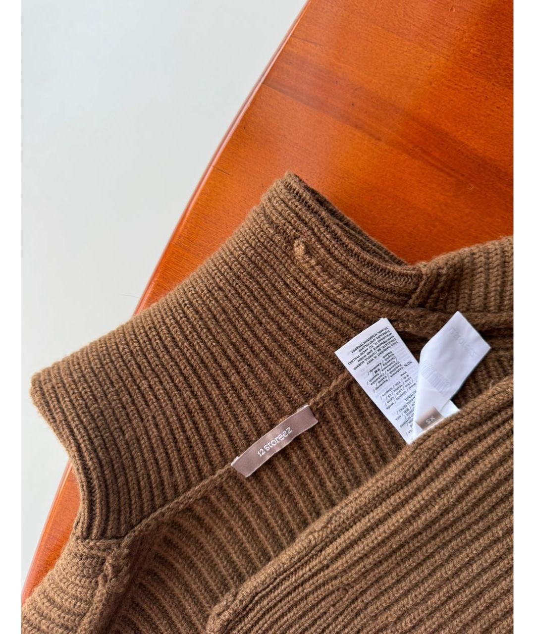 12 STOREEZ Коричневый шерстяной джемпер / свитер, фото 3