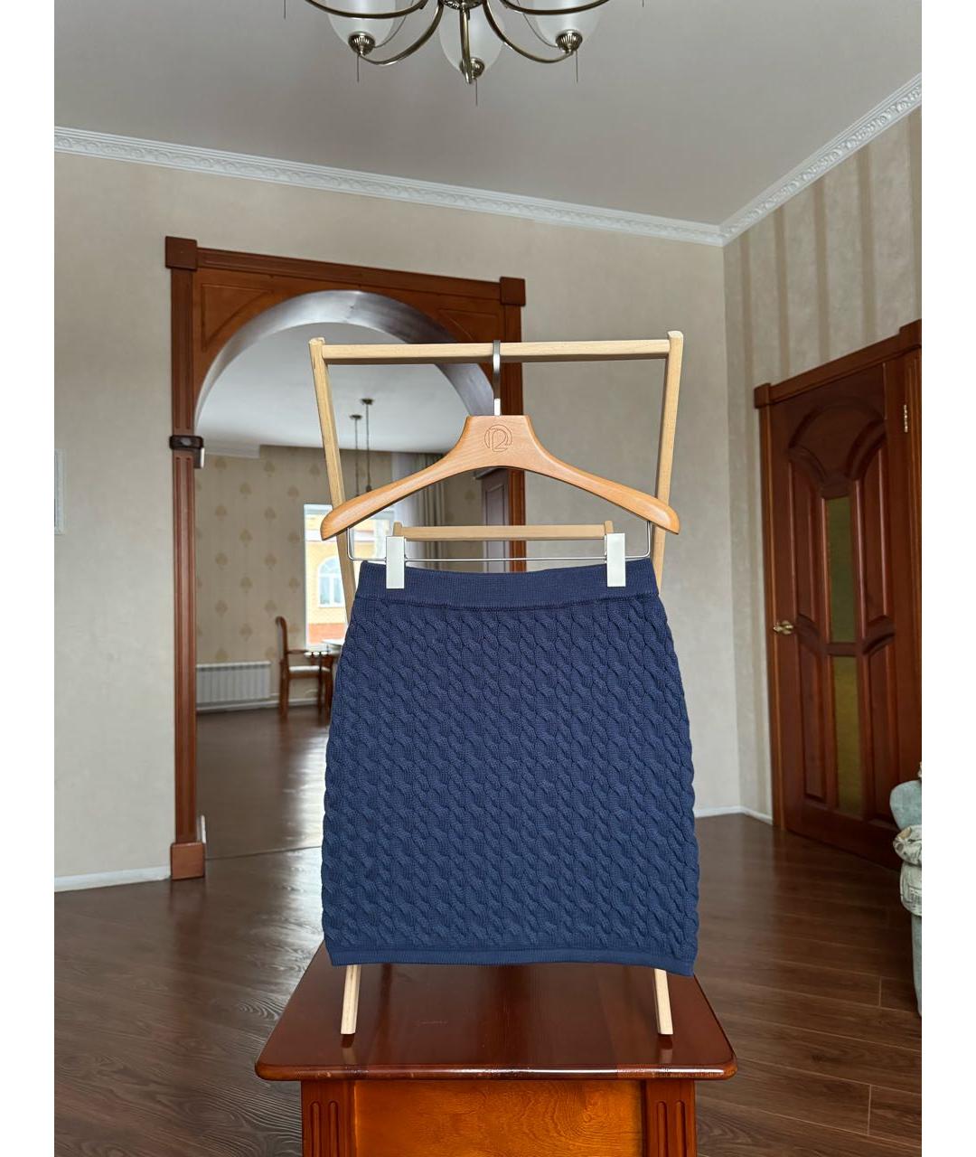 12 STOREEZ Темно-синий хлопковый костюм с юбками, фото 2