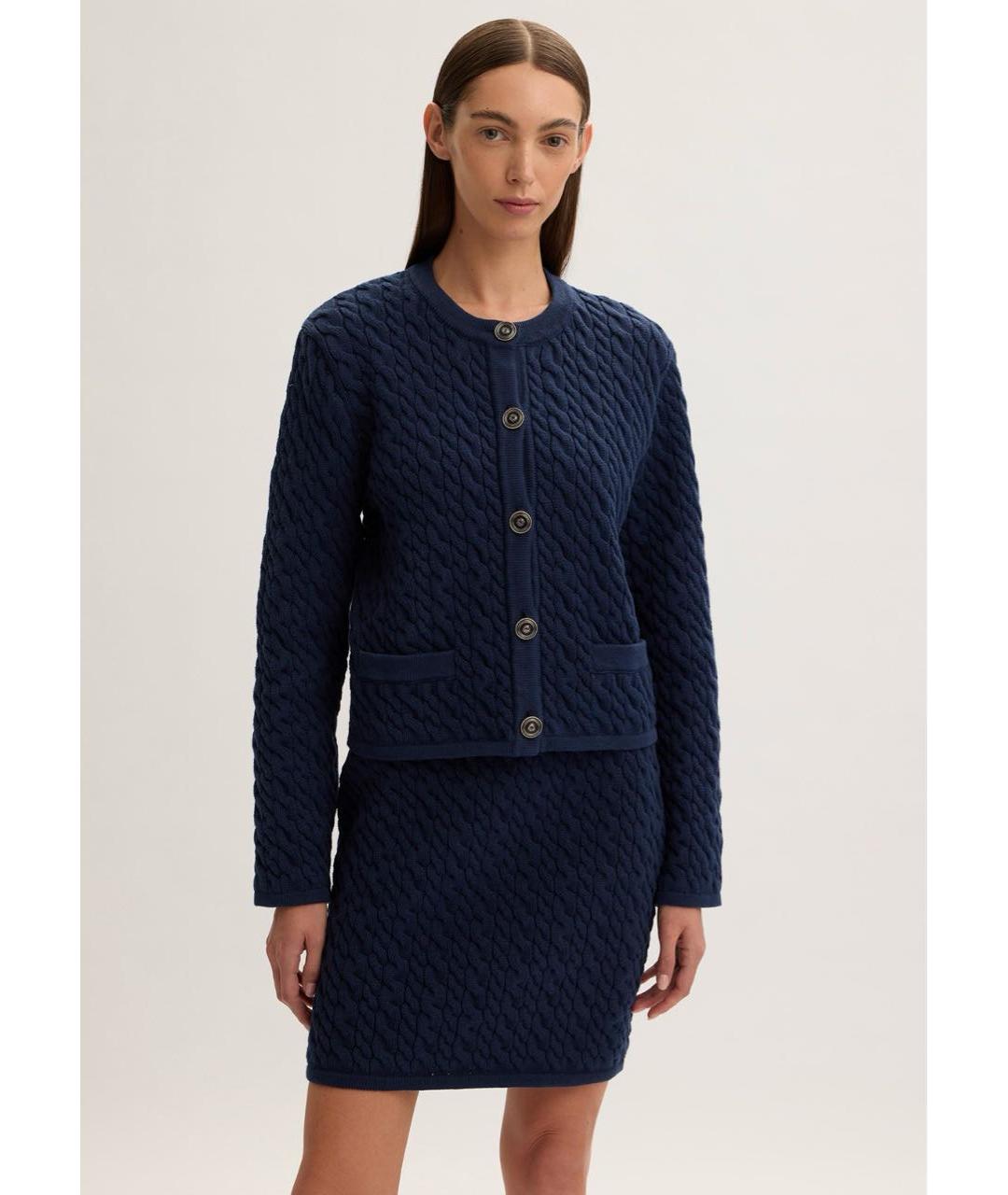 12 STOREEZ Темно-синий хлопковый костюм с юбками, фото 7