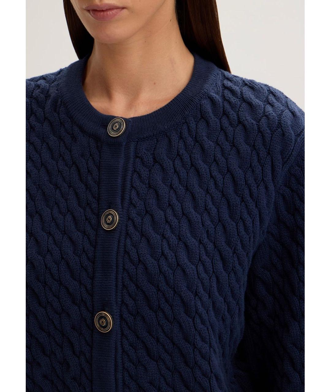 12 STOREEZ Темно-синий хлопковый костюм с юбками, фото 5