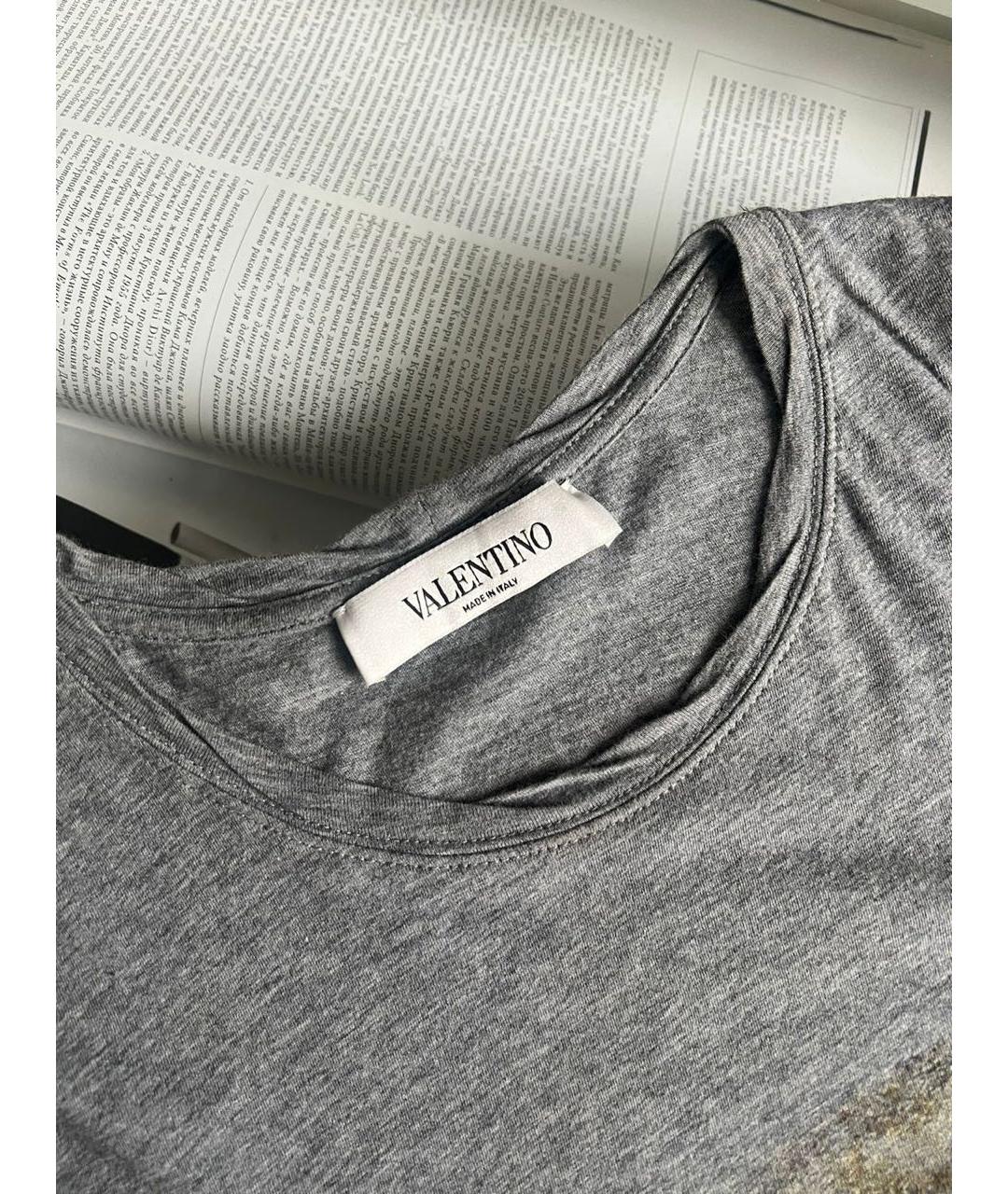 VALENTINO Серая футболка, фото 3