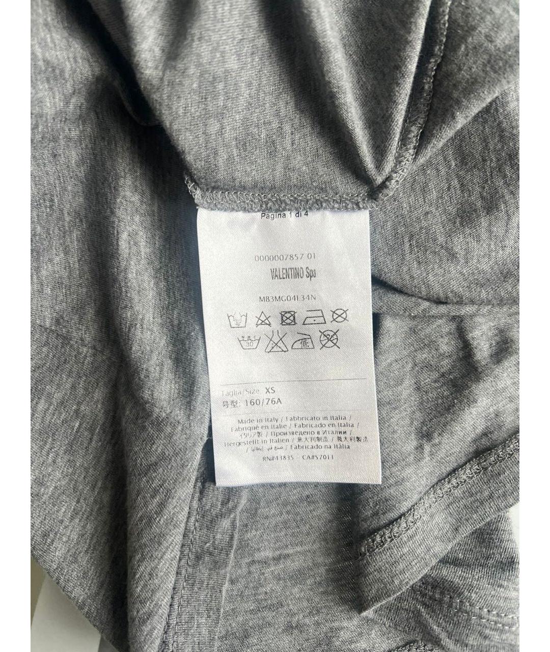 VALENTINO Серая футболка, фото 4