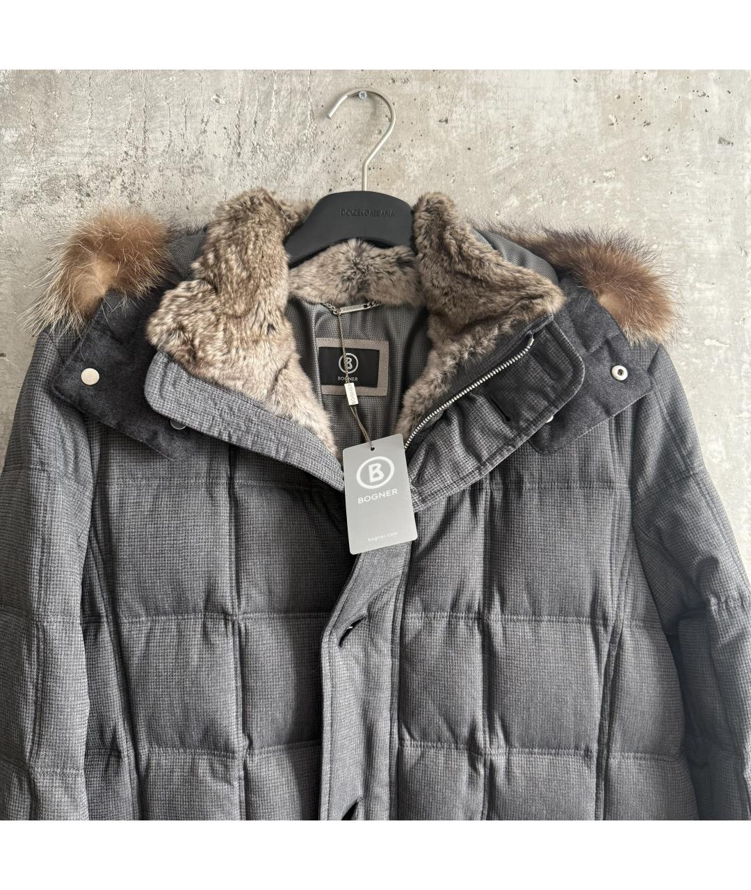 BOGNER Серый полиамидовый пуховик, фото 8