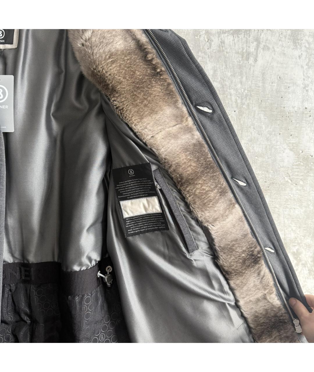 BOGNER Серый полиамидовый пуховик, фото 9