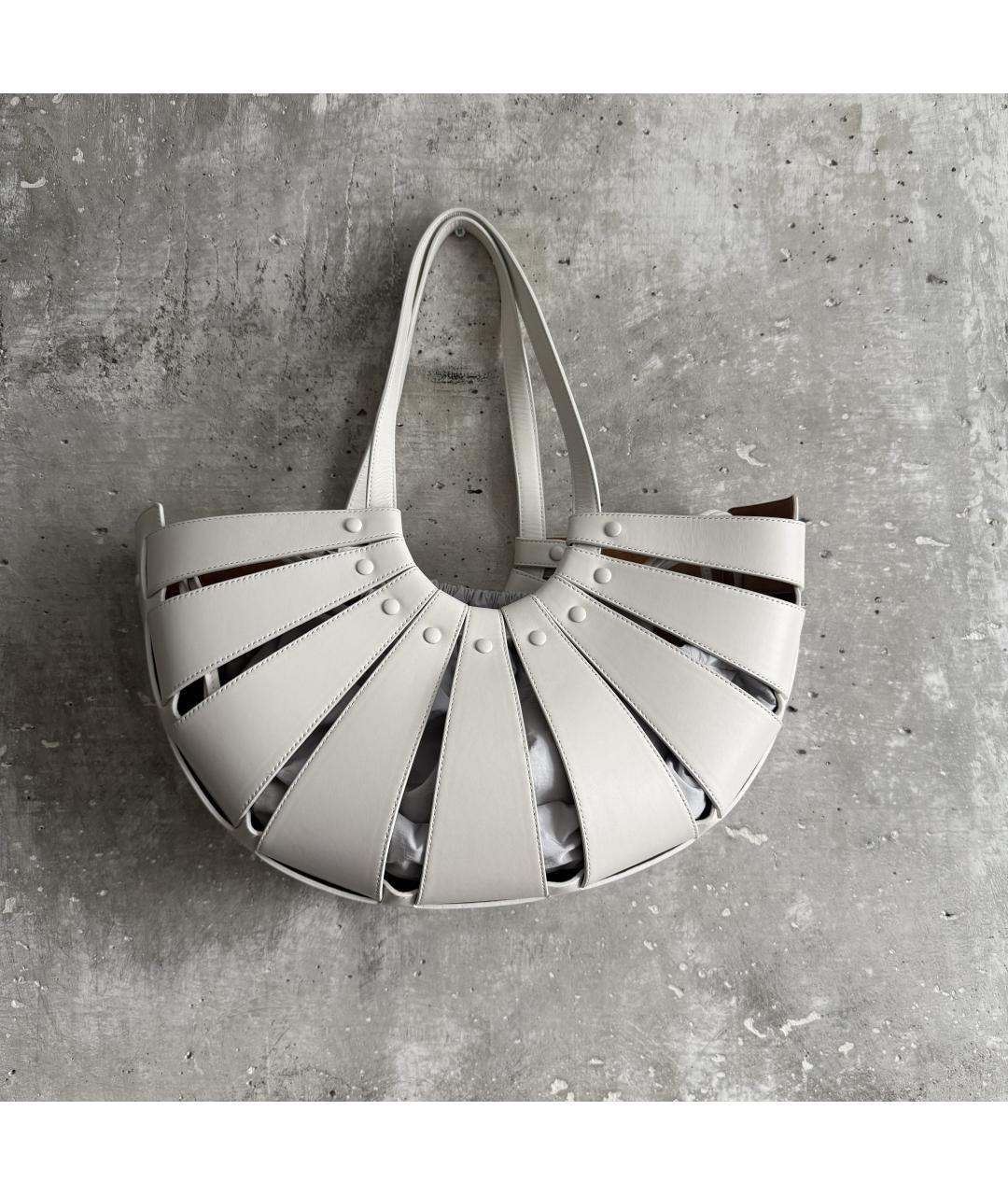 BOTTEGA VENETA Серая кожаная сумка через плечо, фото 10