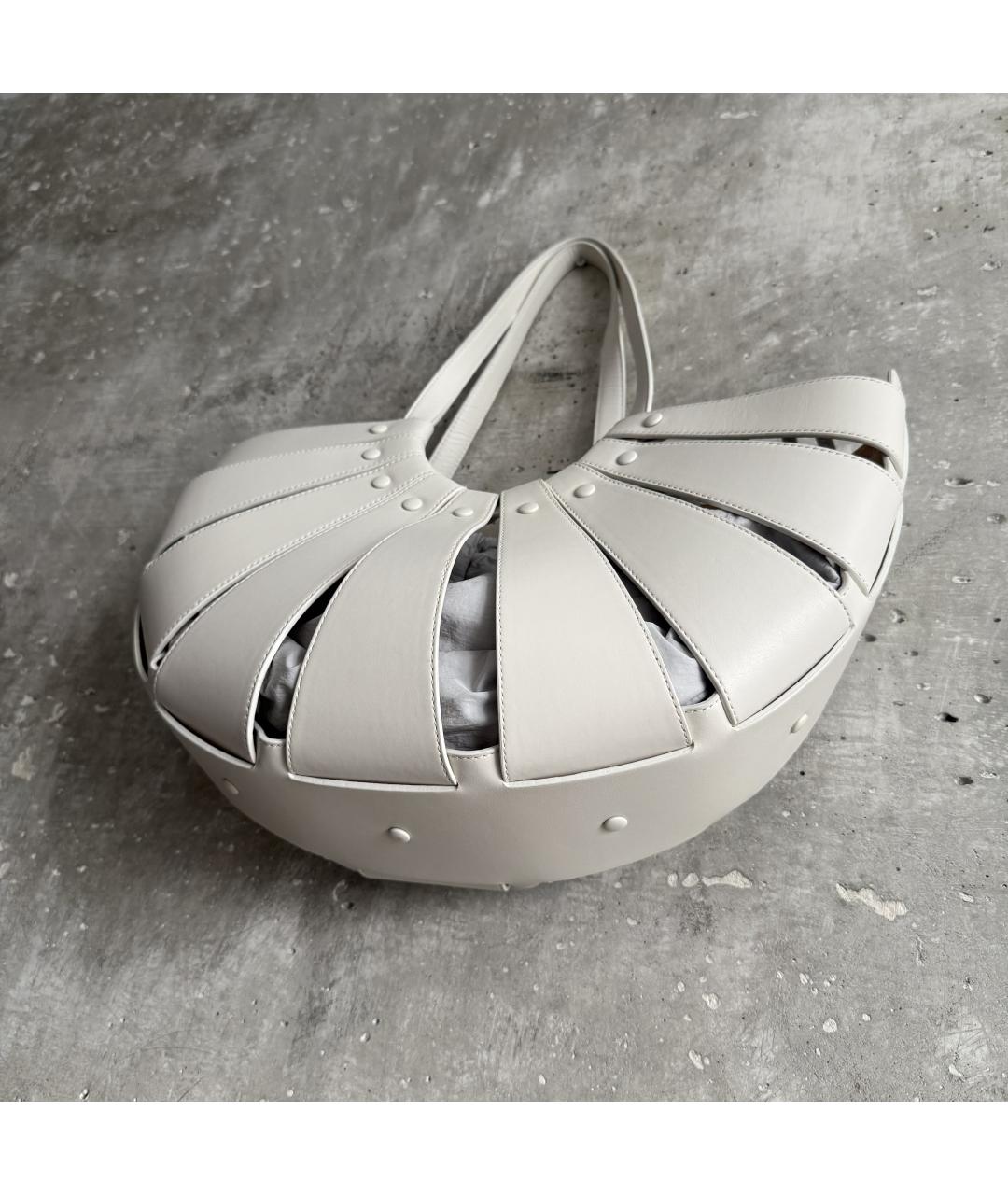 BOTTEGA VENETA Серая кожаная сумка через плечо, фото 3