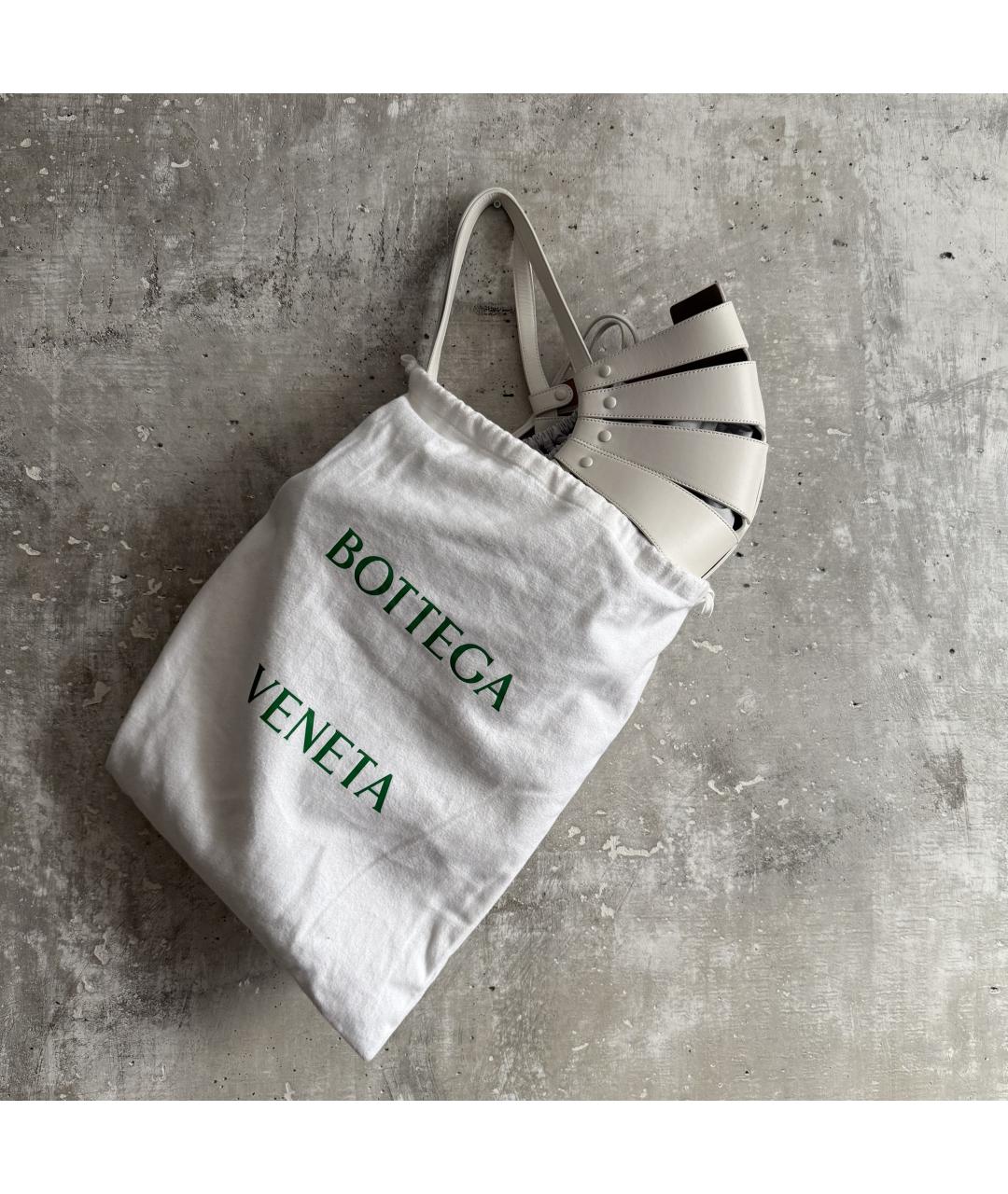 BOTTEGA VENETA Серая кожаная сумка через плечо, фото 9