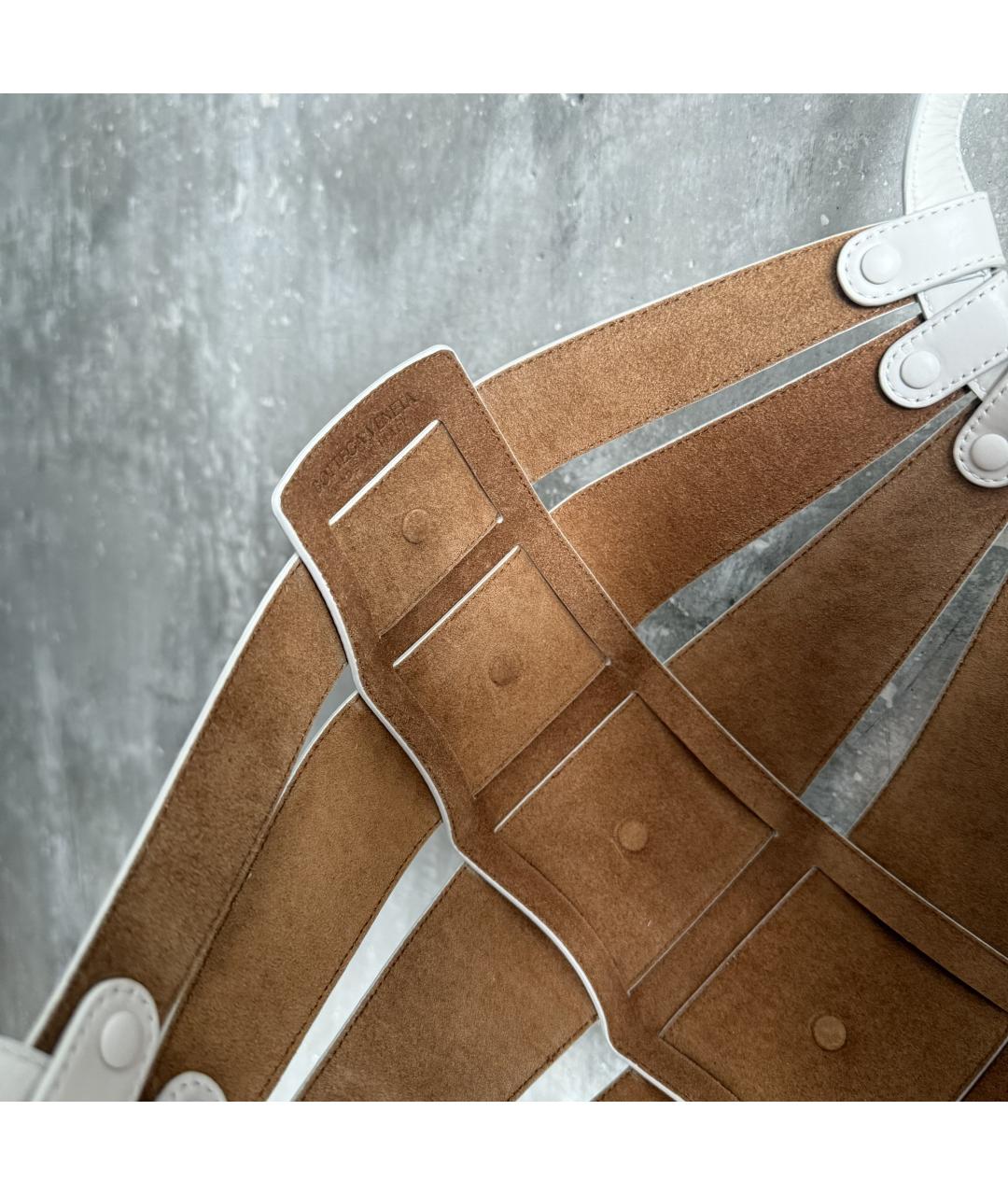 BOTTEGA VENETA Серая кожаная сумка через плечо, фото 7