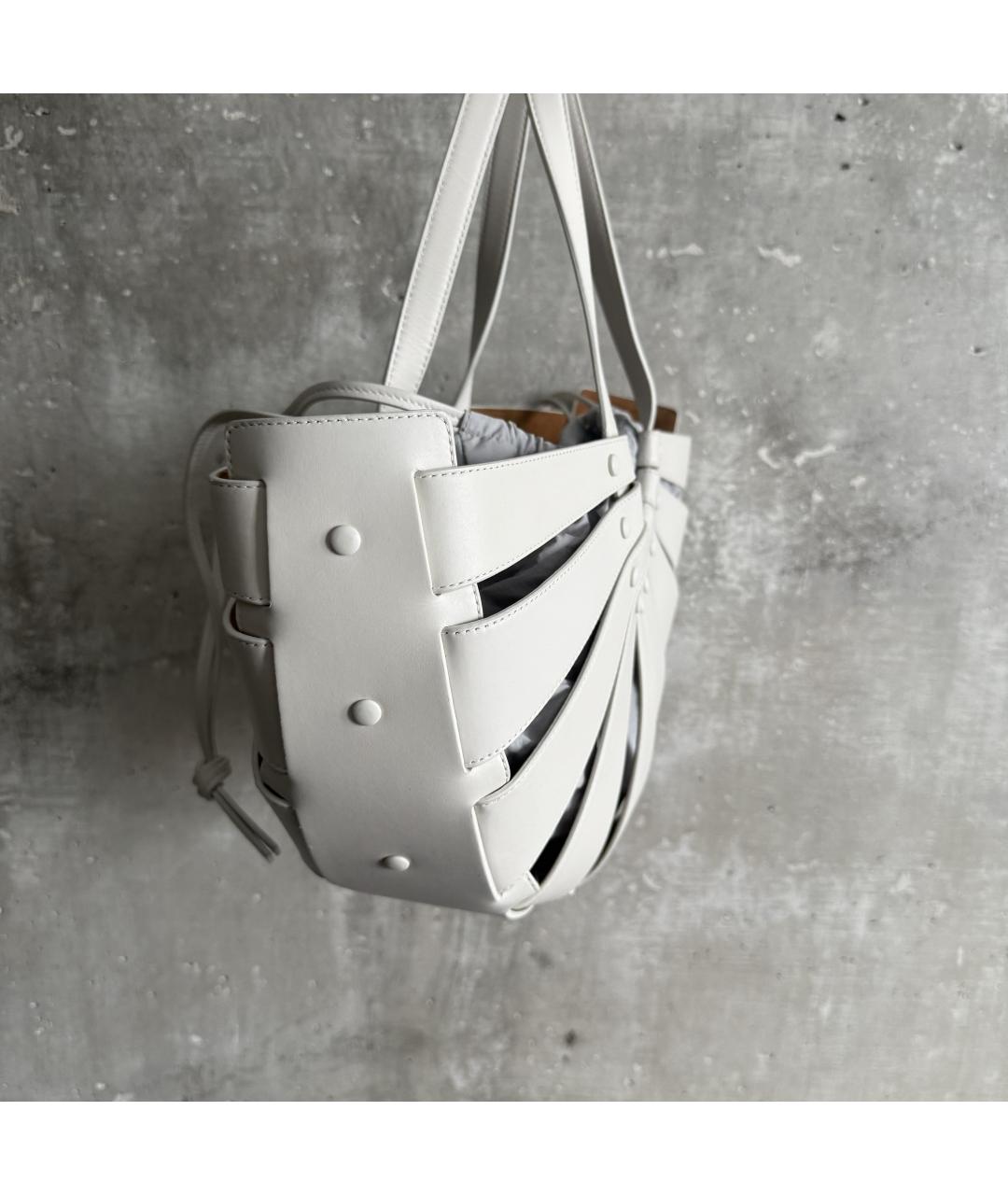 BOTTEGA VENETA Серая кожаная сумка через плечо, фото 8