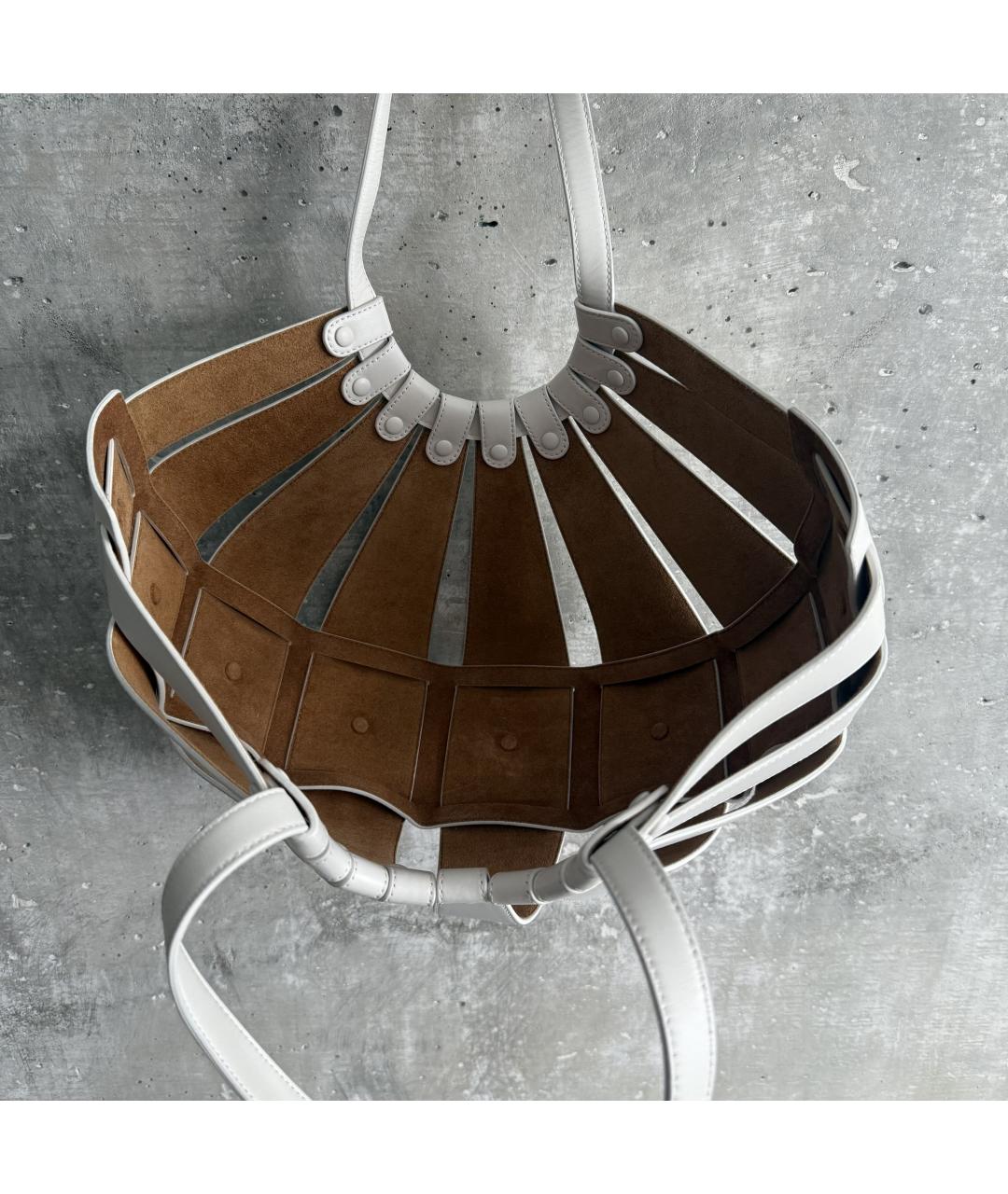 BOTTEGA VENETA Серая кожаная сумка через плечо, фото 5