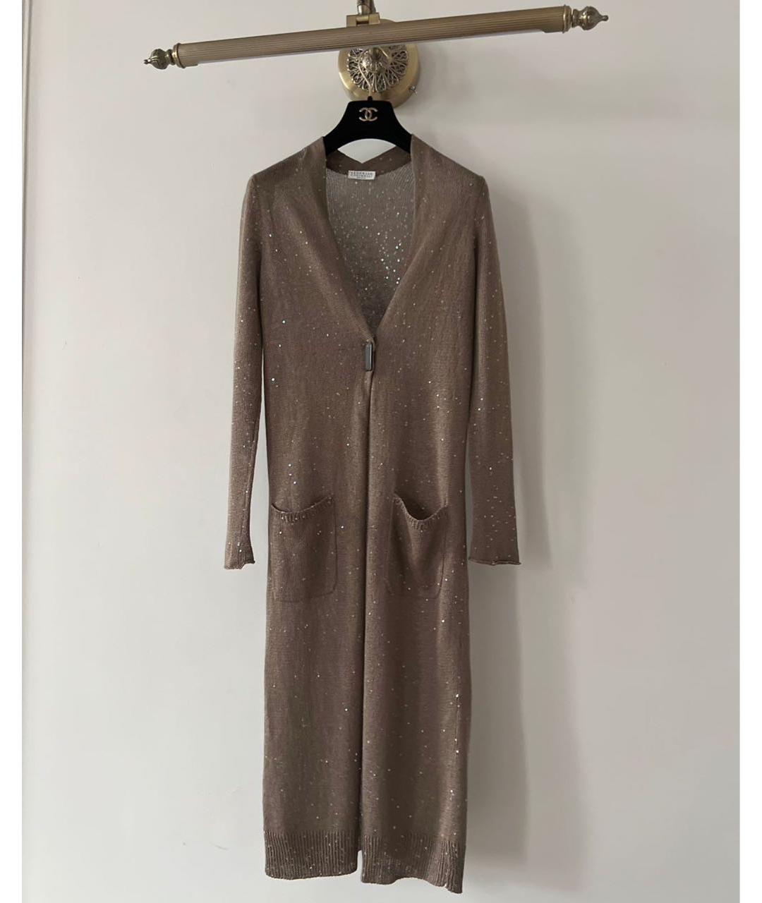 BRUNELLO CUCINELLI Коричневый кардиган, фото 9