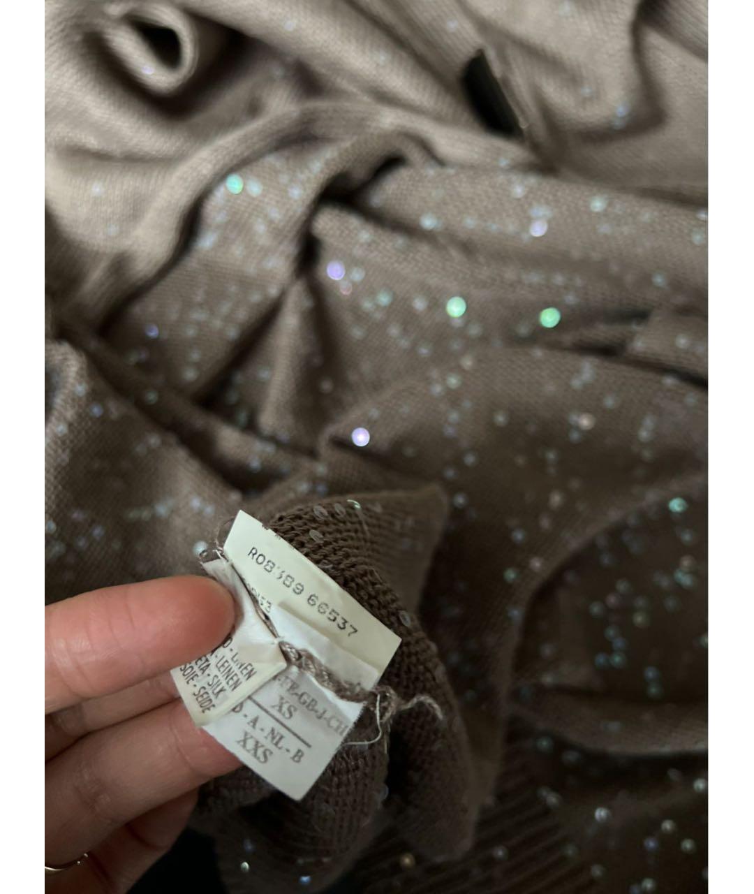 BRUNELLO CUCINELLI Коричневый кардиган, фото 7