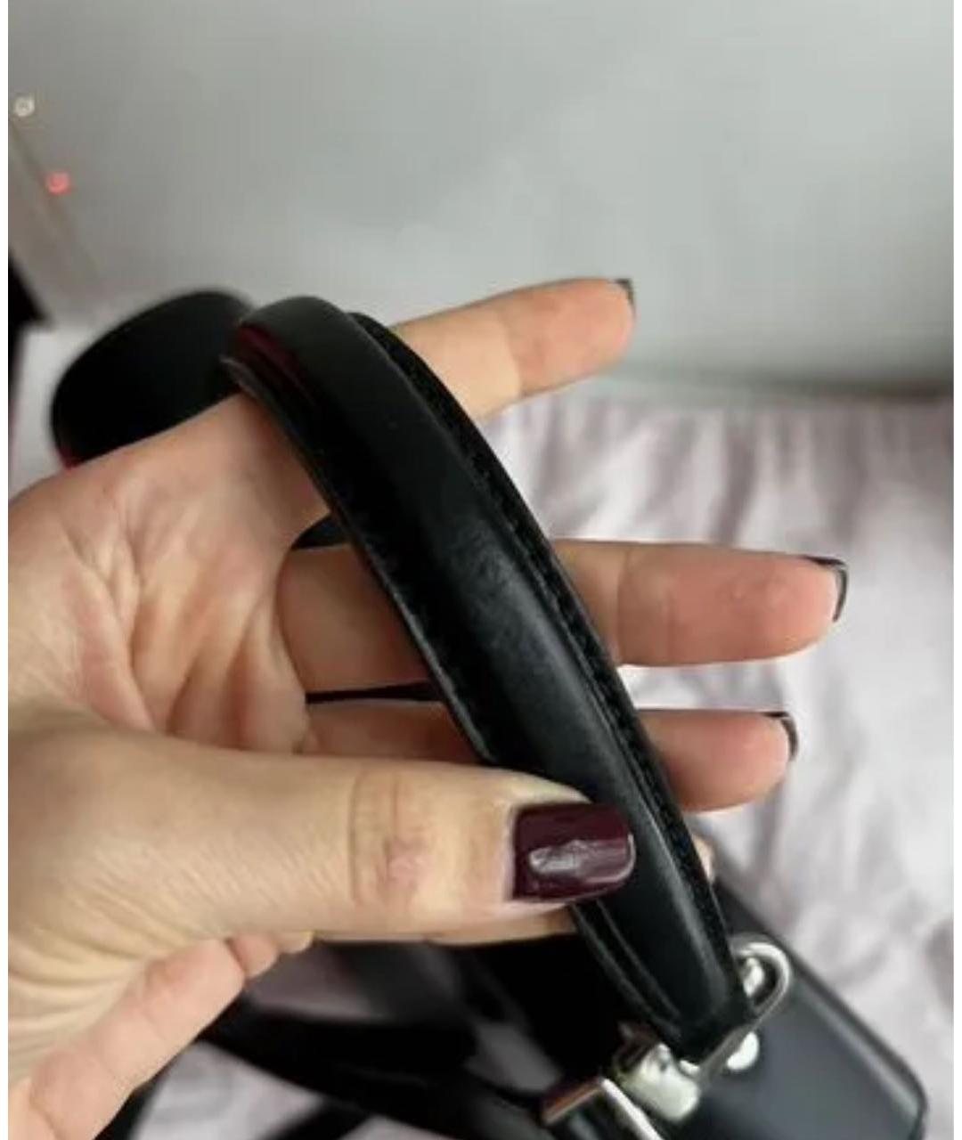 COCCINELLE Черная кожаная сумка с короткими ручками, фото 5