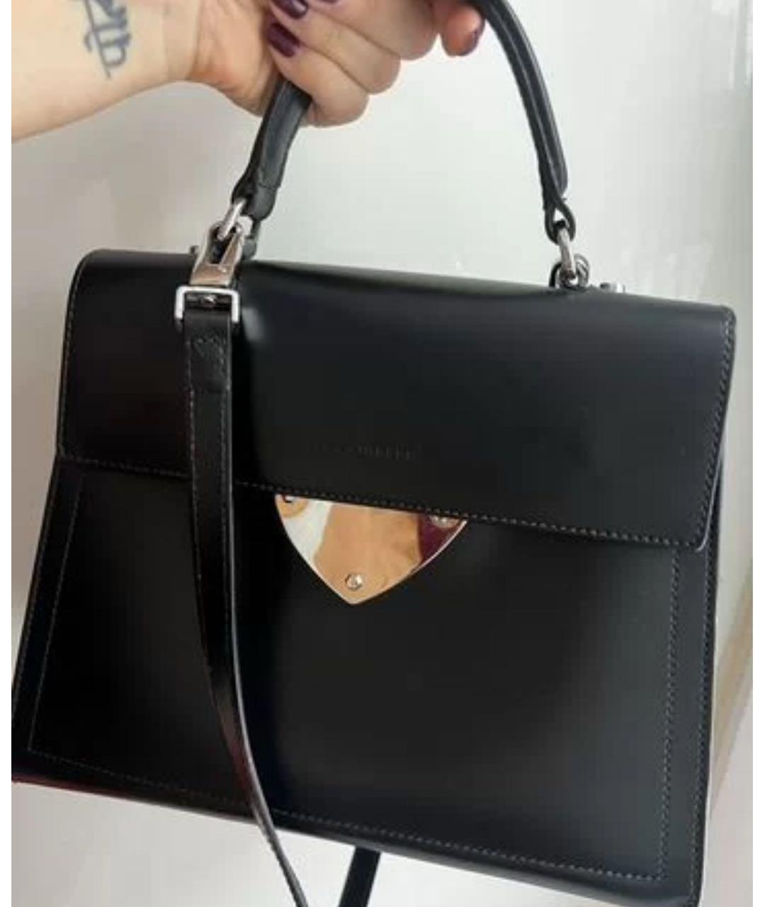 COCCINELLE Черная кожаная сумка с короткими ручками, фото 9