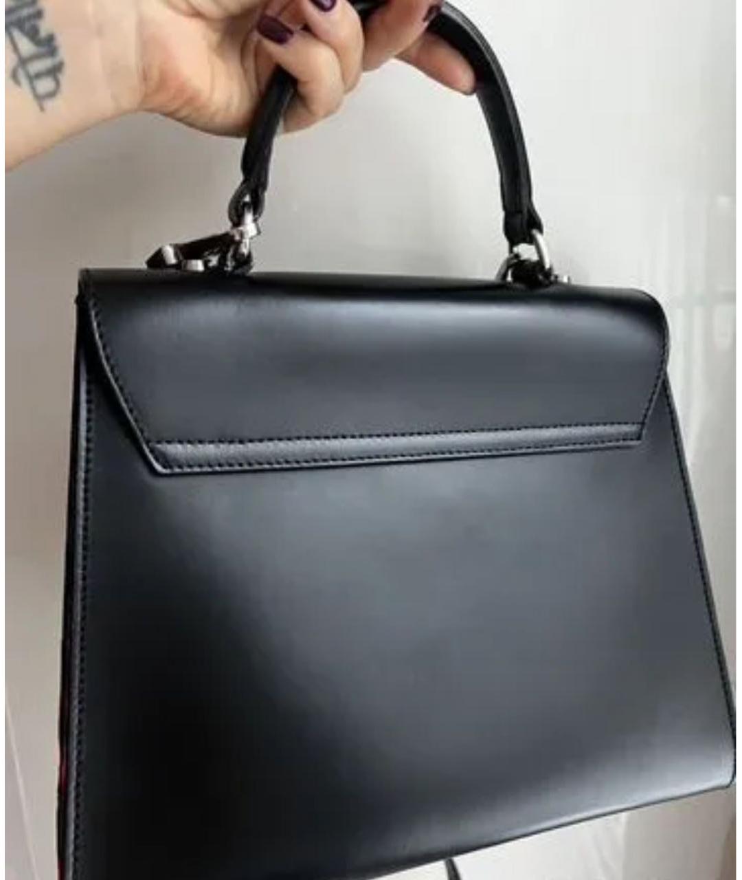 COCCINELLE Черная кожаная сумка с короткими ручками, фото 7